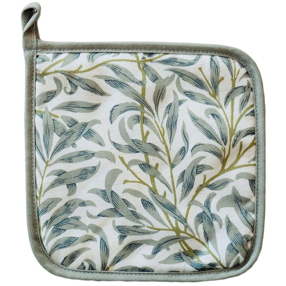 matches21 HOME & HOBBY Topflappen Topflappen Olivenblätter mediterran Druck grün 20x20 cm, (2-tlg)