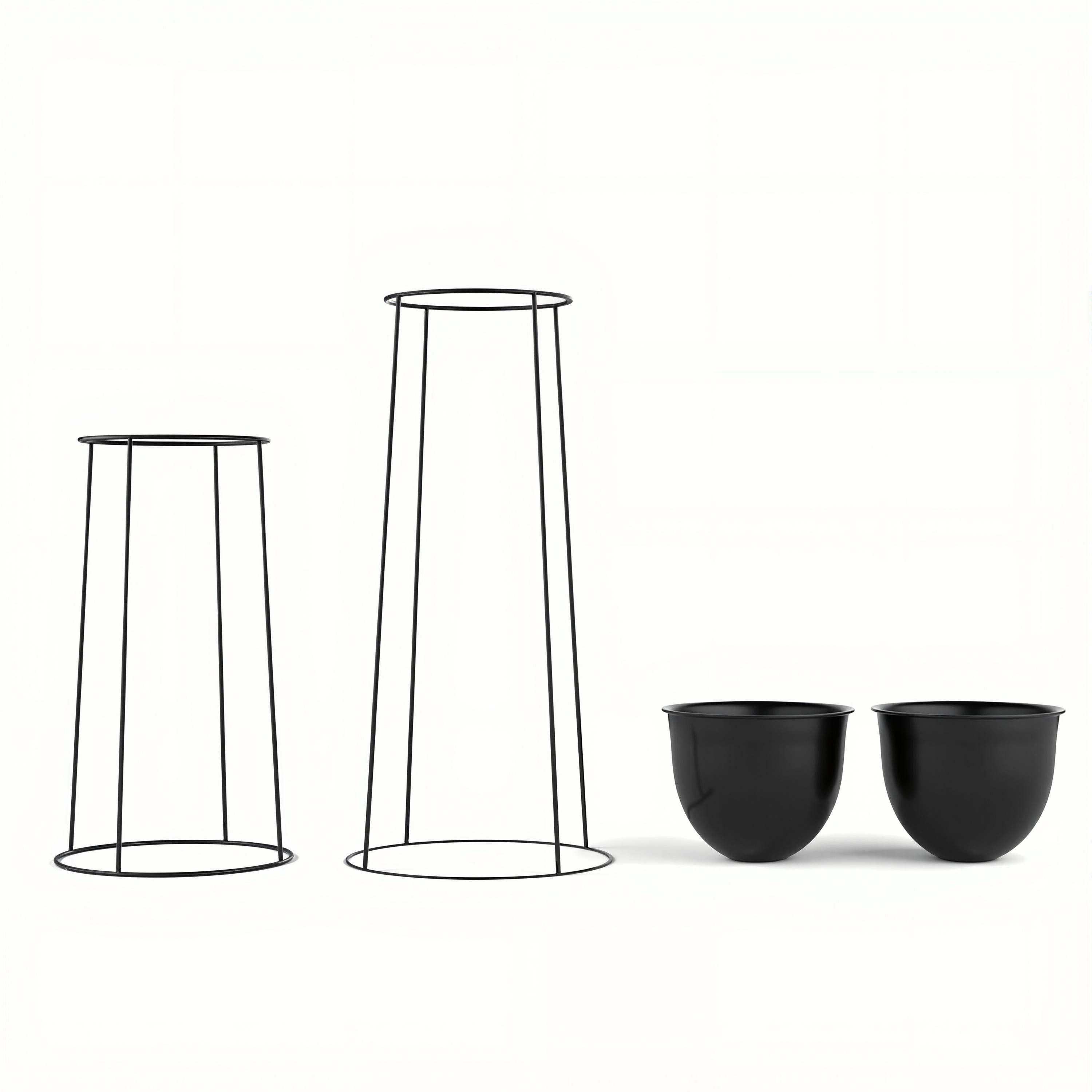 Ribelli Blumenständer 2er Set Metall Blumentopfhalter, Blumenhalter, Pflanzentreppe, Ø 20cm