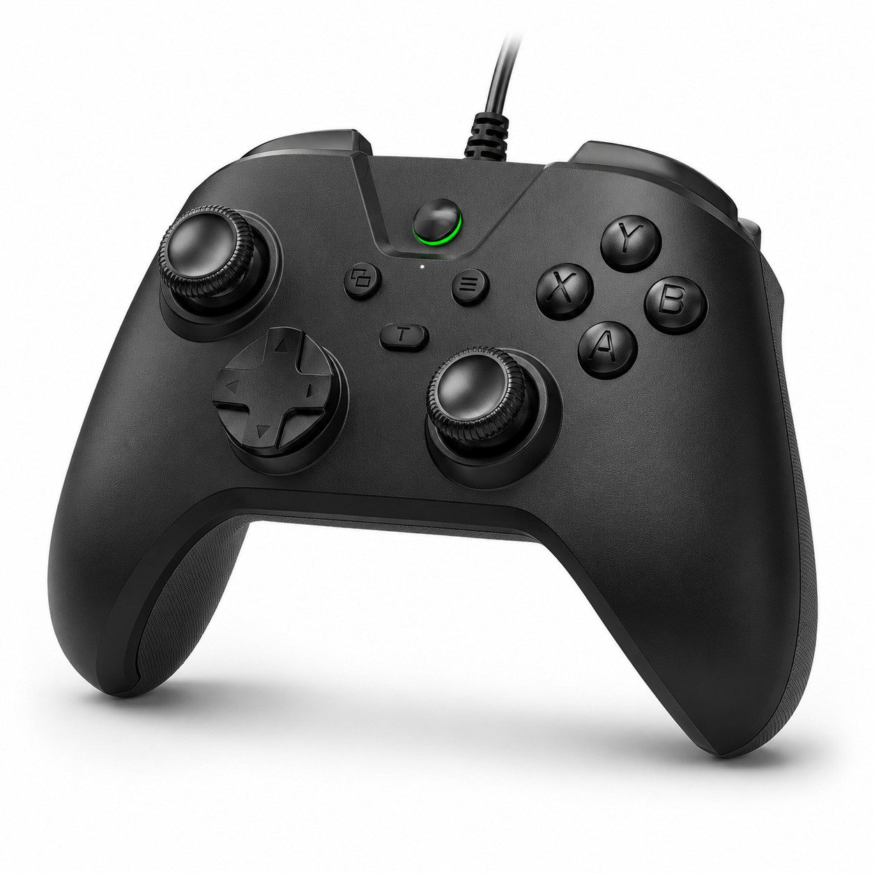 Lisabonde Controller kabelgebunden 2m USB-Kabel für PC PS4 Switch Android Controller (Einzelartikel, Carbon-Film-Joysticks;Turbo-Funktion;2ms Latenz;Anti-Interferenz-Kabel)