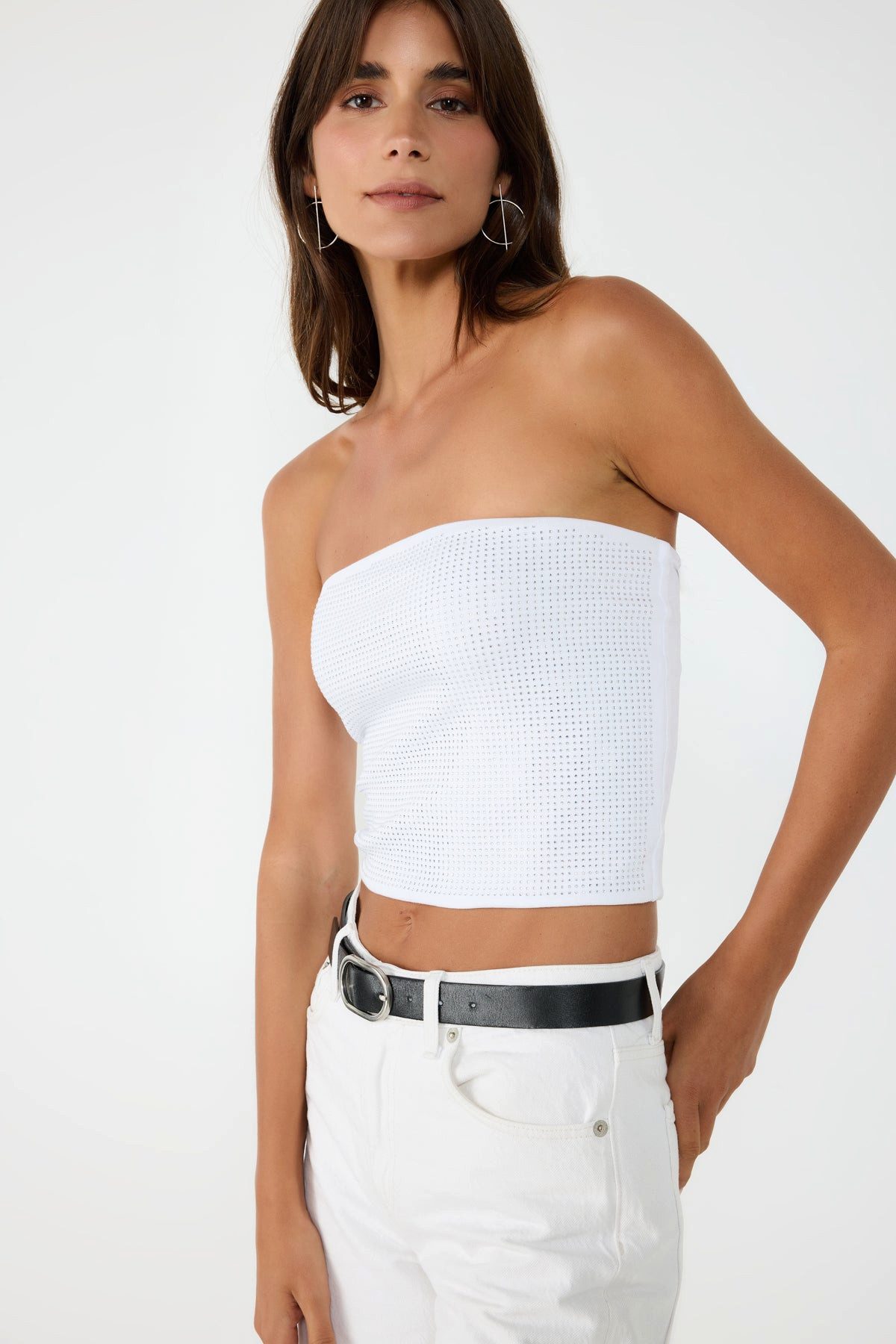 No Matter What Crop-Top ÜstStein-Verziertes Bandeau-Top günstig online kaufen
