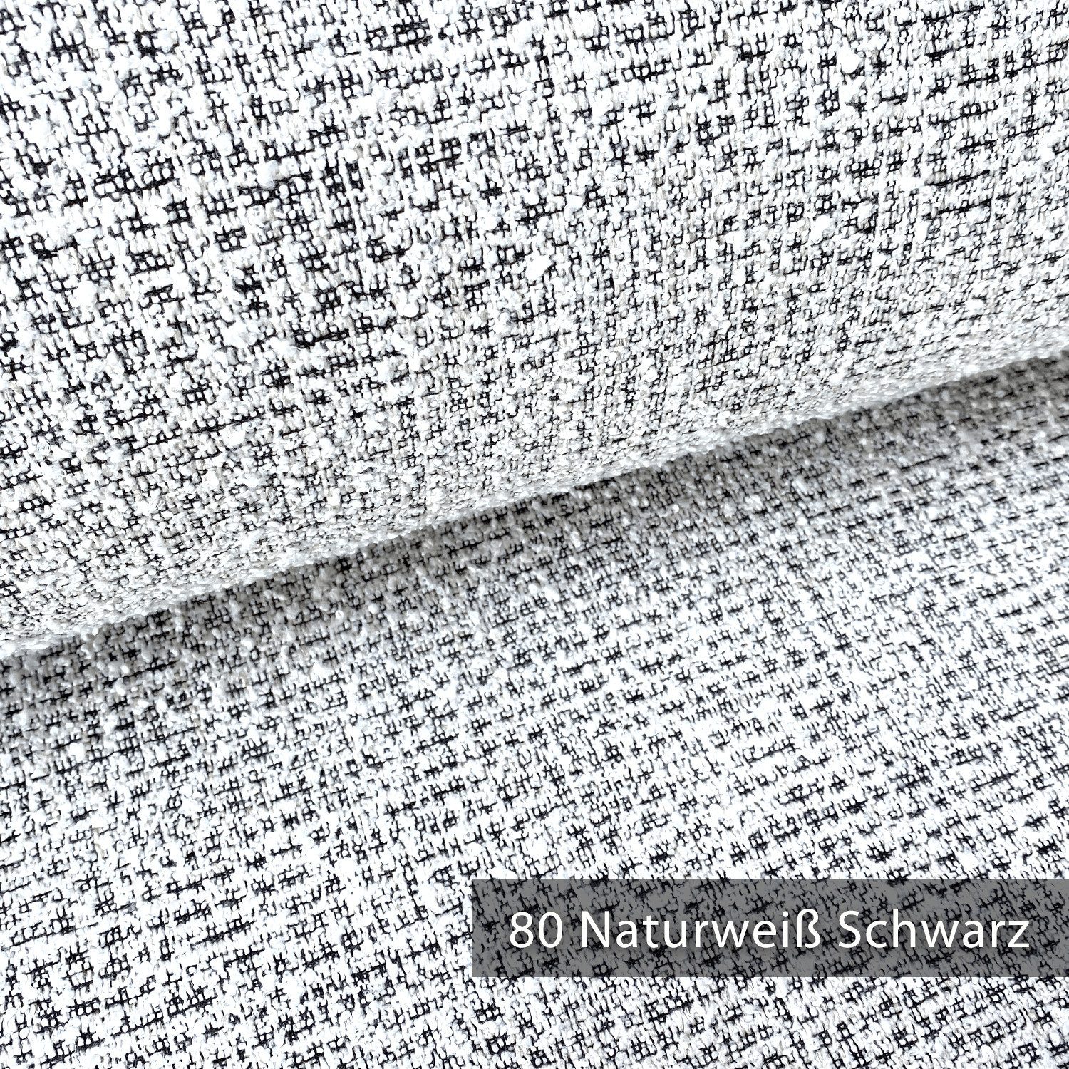 novely® Stoff CORTE Luxuriöser Bouclé Polsterstoff, Stilvolle Melange gezwirbelten Garne, Meterware, 1lfm