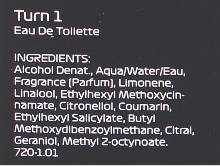 F1 Eau de Toilette Turn 1, mit holzig aromatischer Note