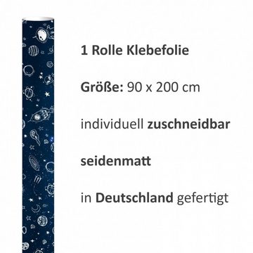 nikima Wandtattoo KF-14 selbstklebende Folie Weltall (PVC-Folie), 2 x 0,9 m selbstklebende Folie