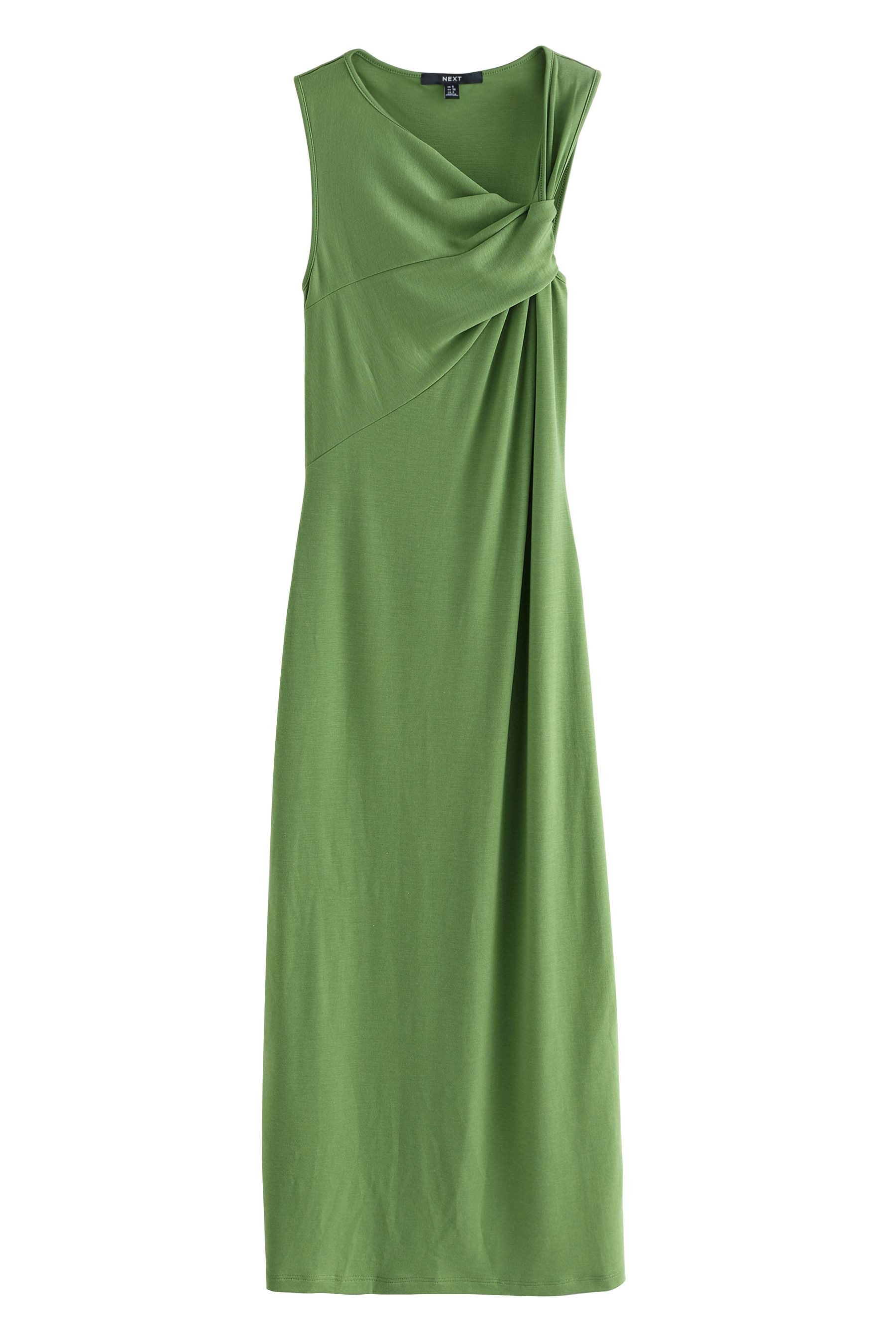 Jerseykleid Fließendes Maxikleid mit Zierdrehung