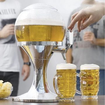 Ruhhy Bierzapfanlage 3,5L Professioneller Zapfanlagen-Getränkespender für Bier, Wein, Uvm., großer Vorrat, Eisbehälter, leicht zu reinigen, einfache Bedienung.