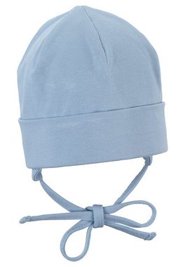 Sterntaler® Schlupfmütze OCS Beanie (1-St., Einfarbige Mütze Kinder doppellagig tragbar mit Umschlag) Babymütze aus Baumwolle mit Bindeband und Ohrenklappen