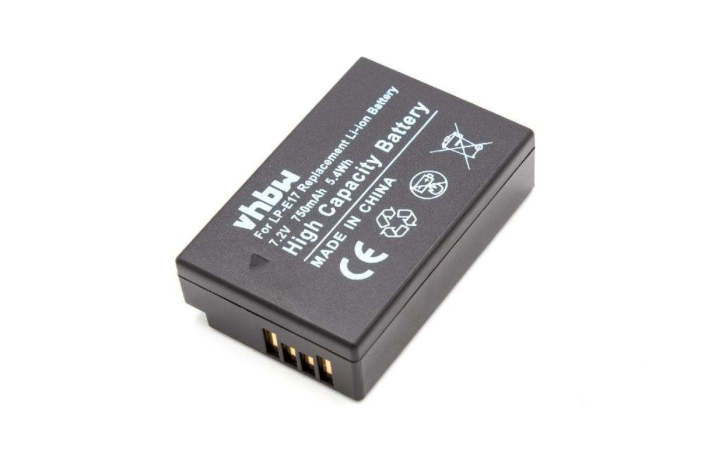 vhbw Ersatz für Canon LP-E17 für Kamera-Akku Li-Ion 750 mAh (7,2 V)