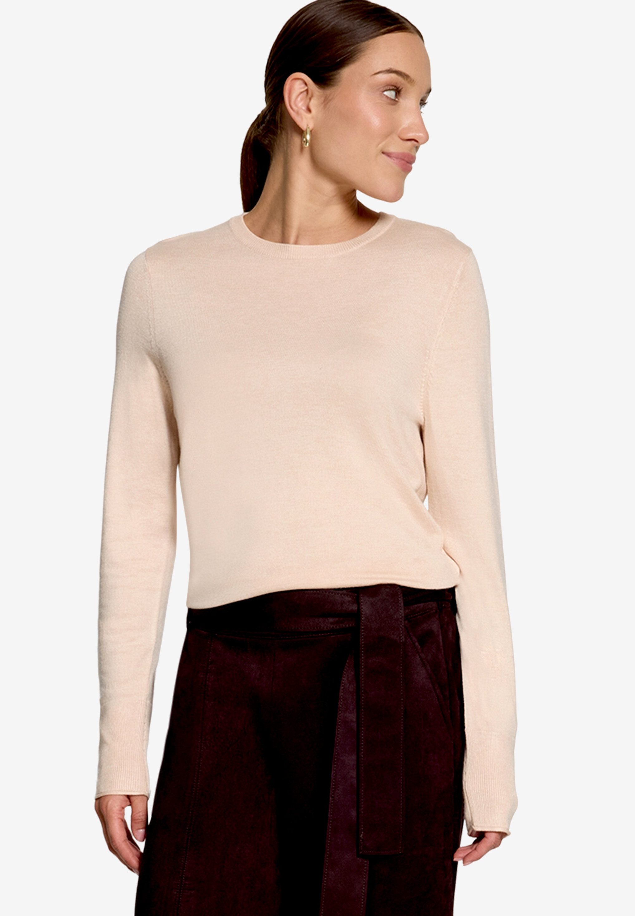 Zero Strickpullover mit Rundhalsausschnitt / Viskose