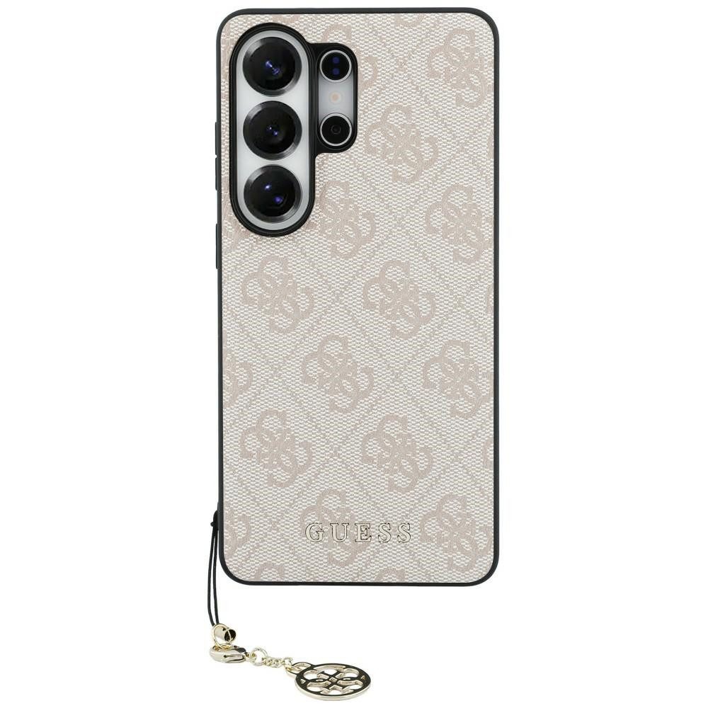 Guess Handyhülle Classic Galaxy S26 Ultra Kunstleder rosa MagSafe mit Kette goldfarbig 6,9 Zoll, Kantenschutz