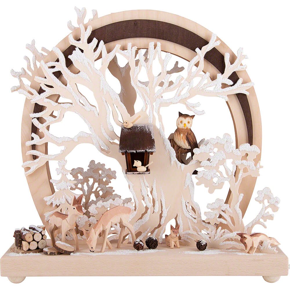 RATAGS Kunsthandwerk Schwibbogen Romantikleuchte Waldtiere (30x28cm) von RATAGS Holzdesign