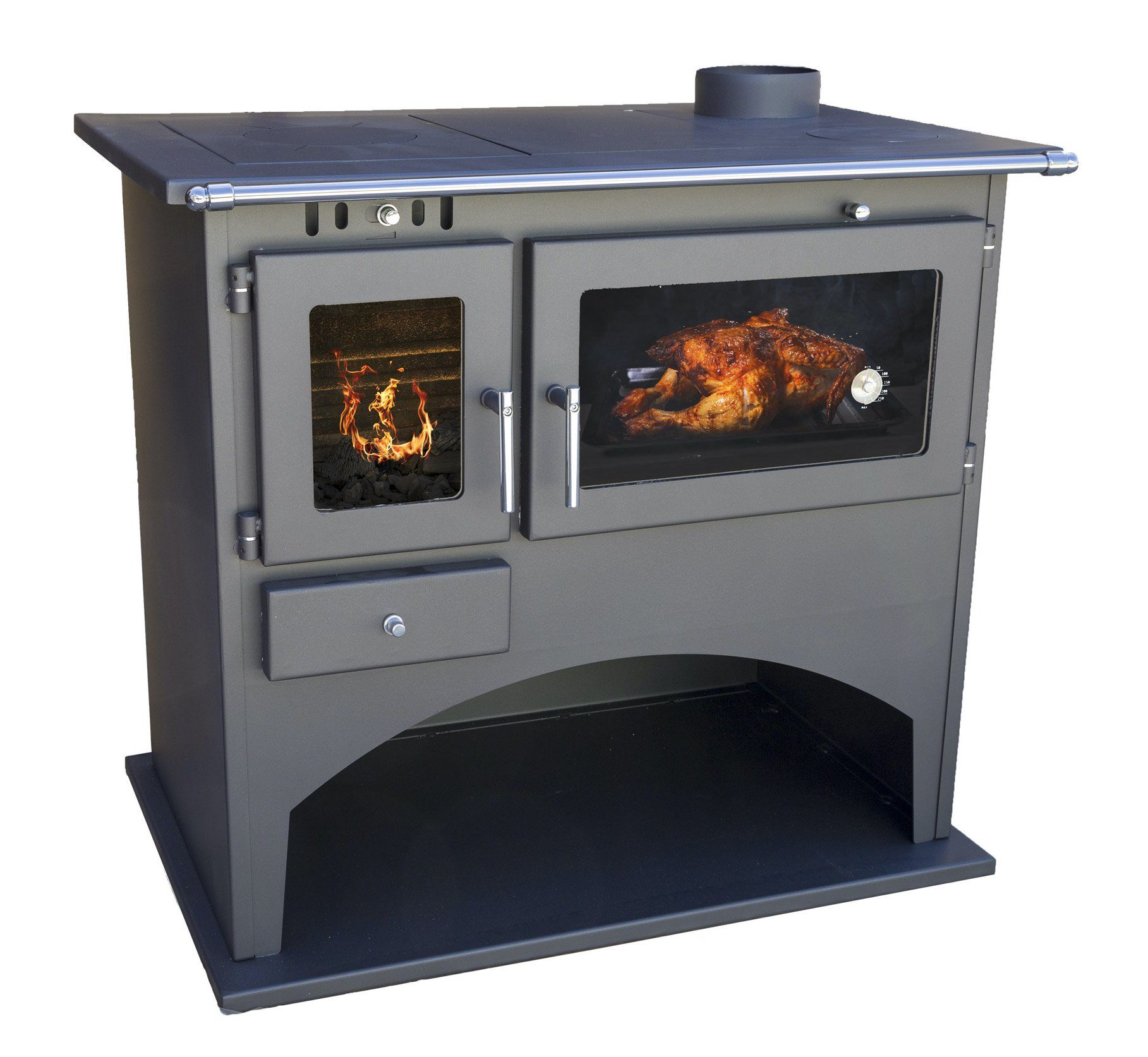 Backfach 10,5 Kaminofen Stoves Kaminofen A Viki Kamin mit 10,50 Ofen, EEK Herdplatte kW Victoria kW und