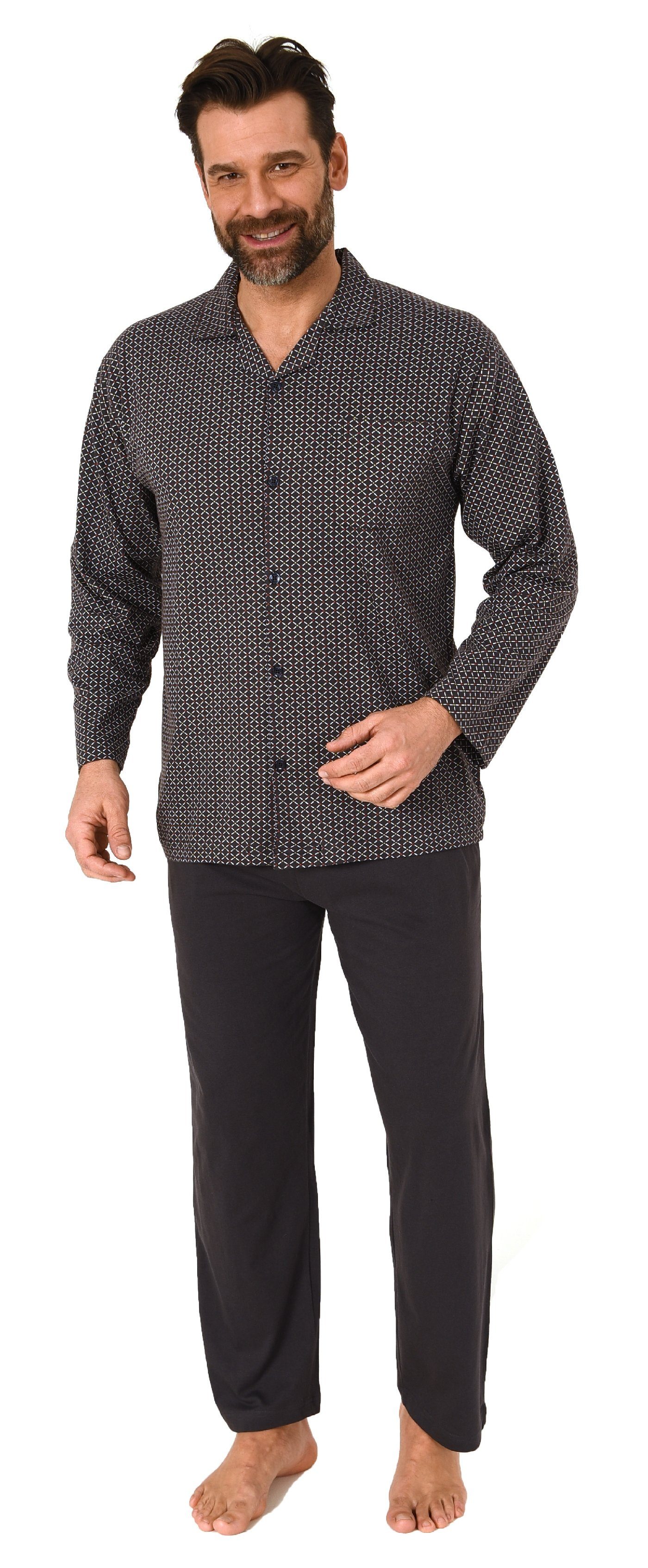 Normann Pyjama Normann Herren Langarm Pyjama zum durchknöpfen, auch in Über günstig online kaufen