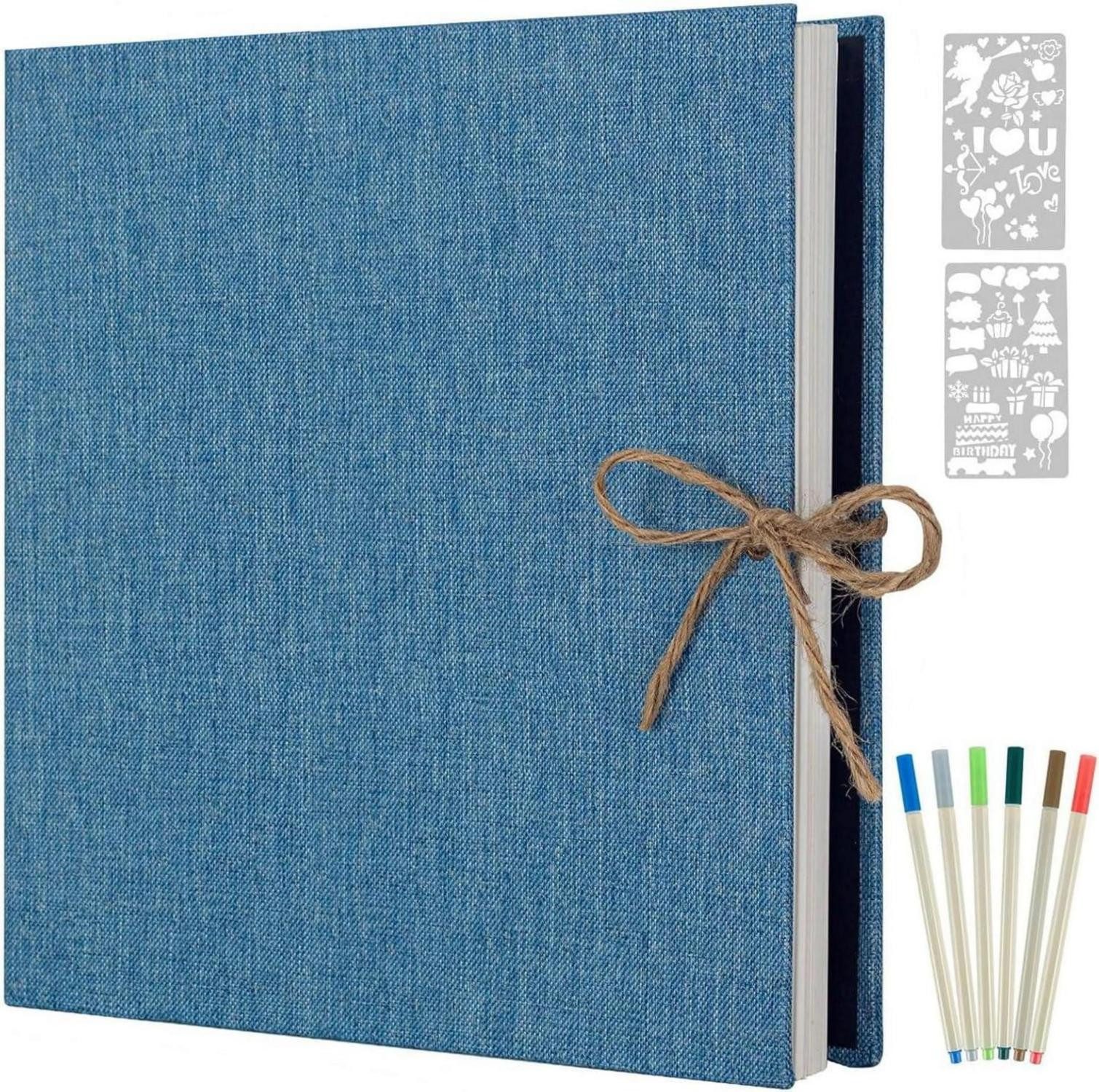 Fotoalbum Großes Selbstklebendes Fotoalbum 60 Weiße Seiten Scrapbook DIY 33x32cm