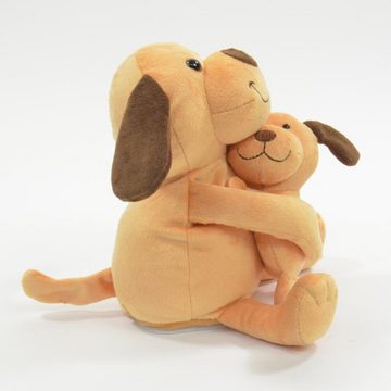 Kögler Kuscheltier Labertier Hund mit Baby SENTA und CORA Quasselstrippe 23 cm