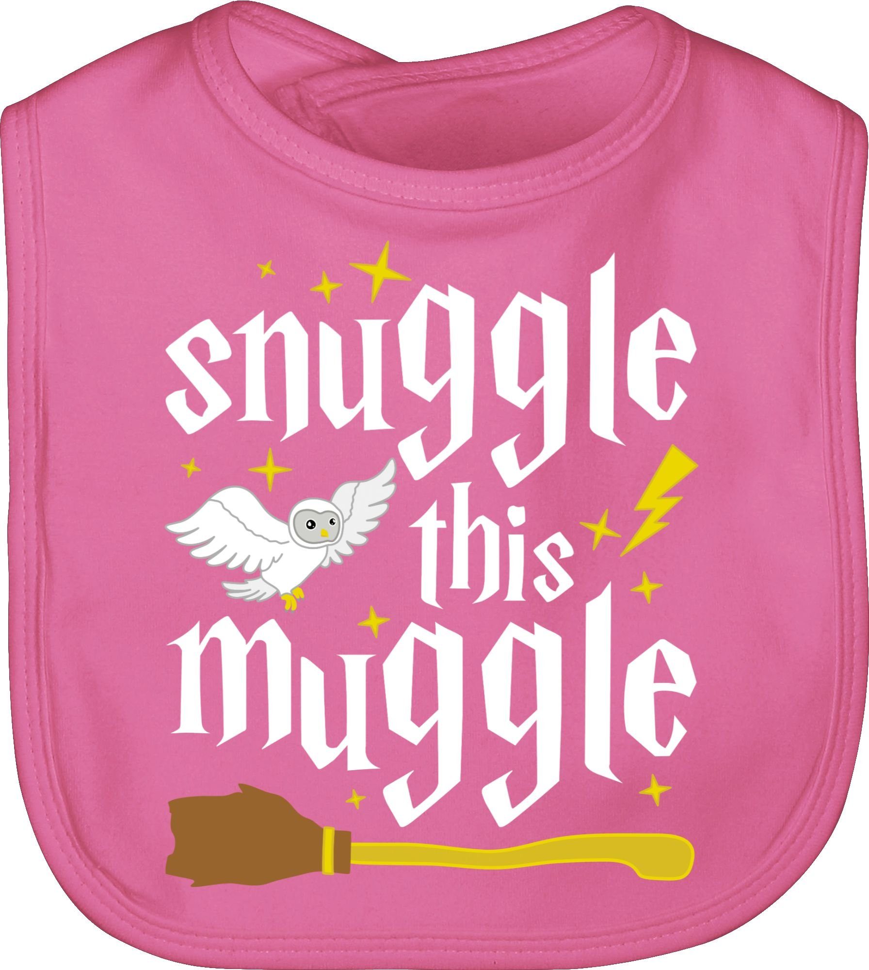 Shirtracer Lätzchen Snuggle This Muggle Harry, Strampler Baby Mädchen & Junge 3 Pink