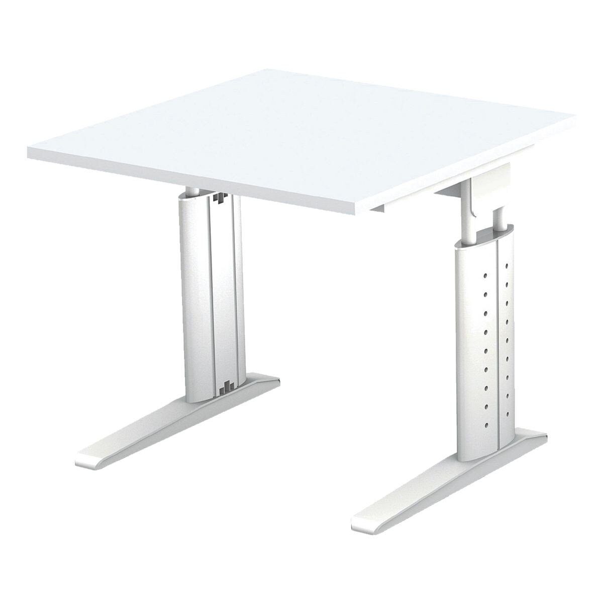 Otto Office Premium  Office Premium Schreibtisch  Office Line III, quadratisch, höhenverstellbar 68-86 cm, C-Fuß weiß | weiß