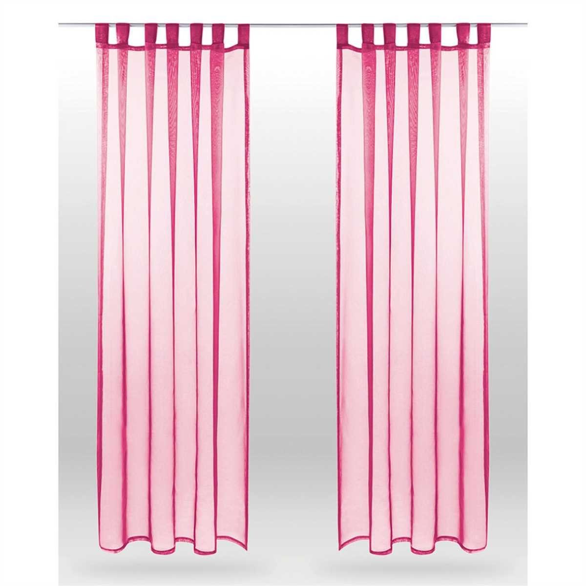Bestlivings Vorhang (2 St), Schlaufen, transparent, Voile, Gardinenset "Transparent", 2 Schlaufenschals