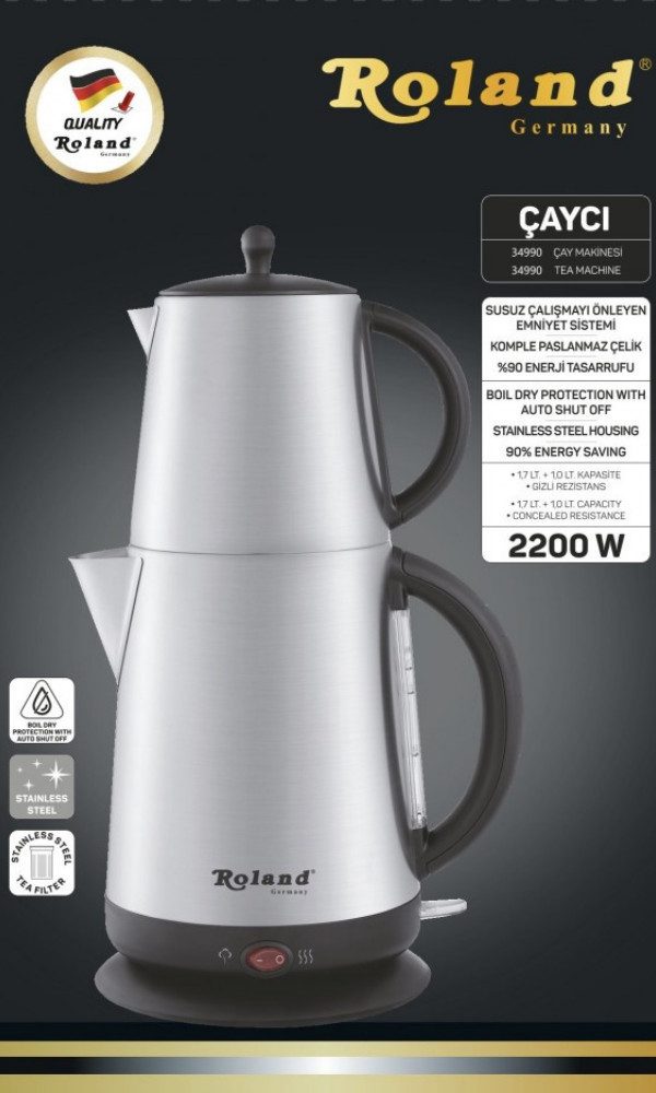 Wasser-/Teekocher mit Teekanne 1,7L + 1L