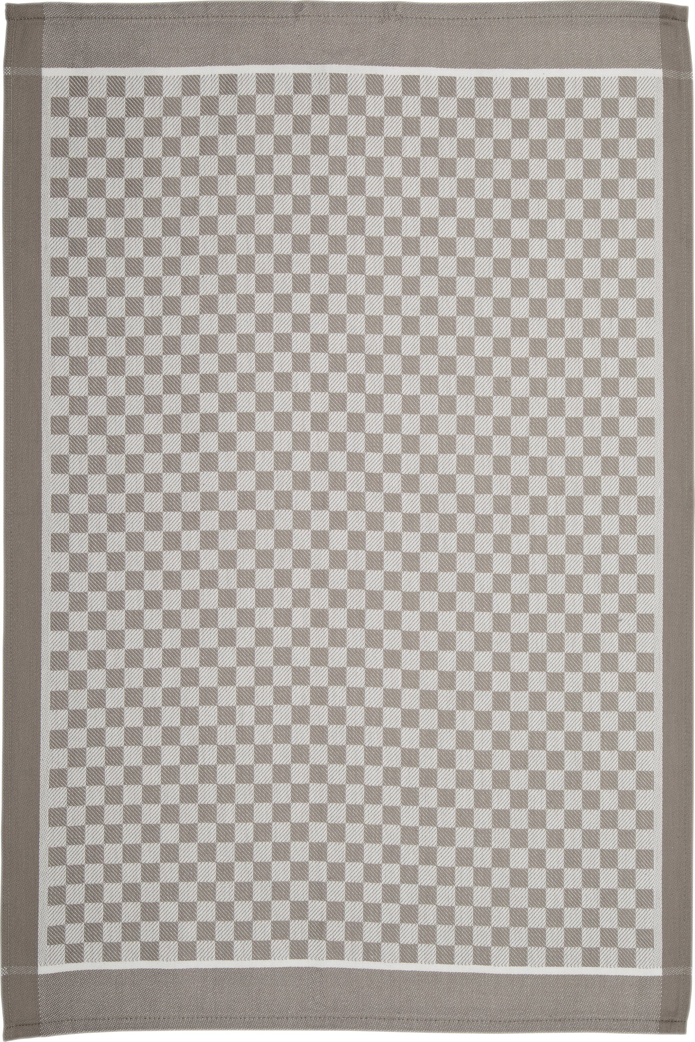 50x70 3x Geschirrtuch 3-tlg., SUPERIOR, Geschirrtuch ROSS cm) (Set, taupe/weiß