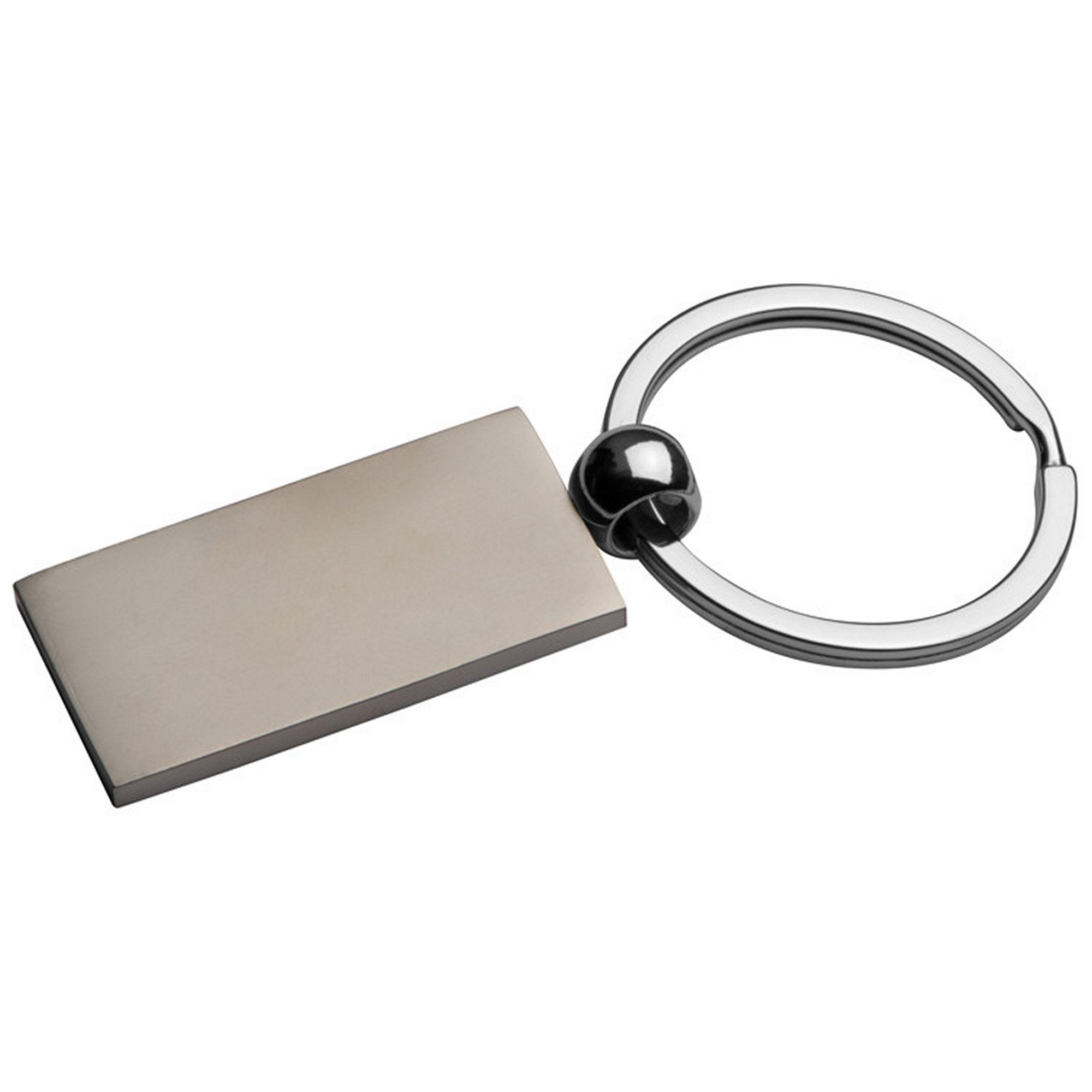 Livepac Office Schlüsselanhänger Metall-Schlüsselanhänger / rechteckig / verchromt / mit Schlüsselring