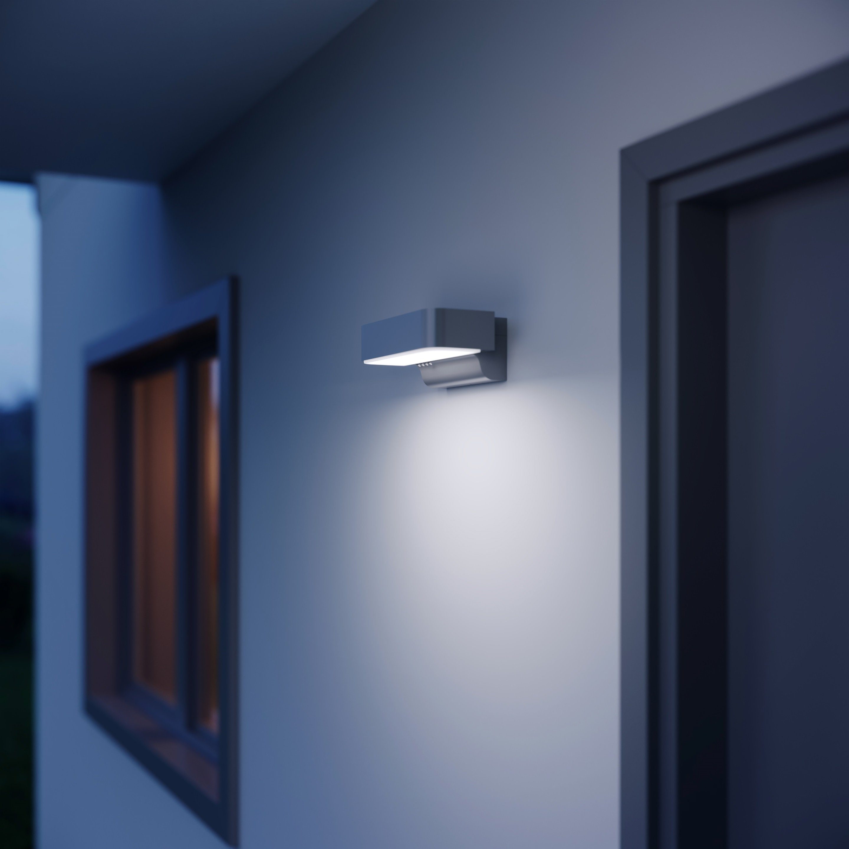 LED Warmweiß, Warmweiß Bluetooth, Softlichtstart, integriert, 7,5 Bewegungsmelder ohne steinel L fest Wandleuchte LED inkl. mit W, 800,