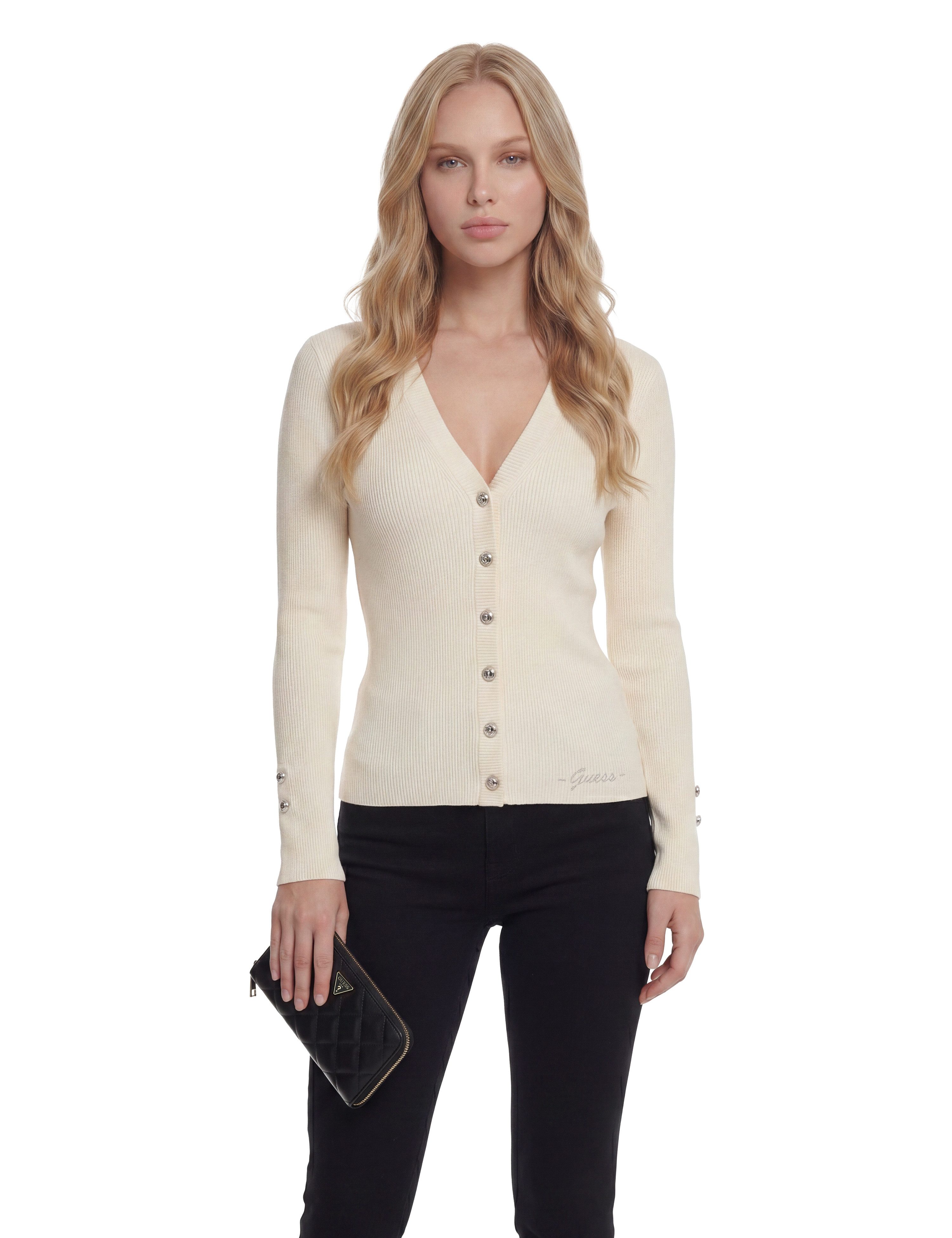 Guess Geldbörse JULIET SLG LARGE ZIP AROUND, Damen Geldbeutel mit zusätzlichem Reißverschluss-Rückfach – Bild 2 von 5