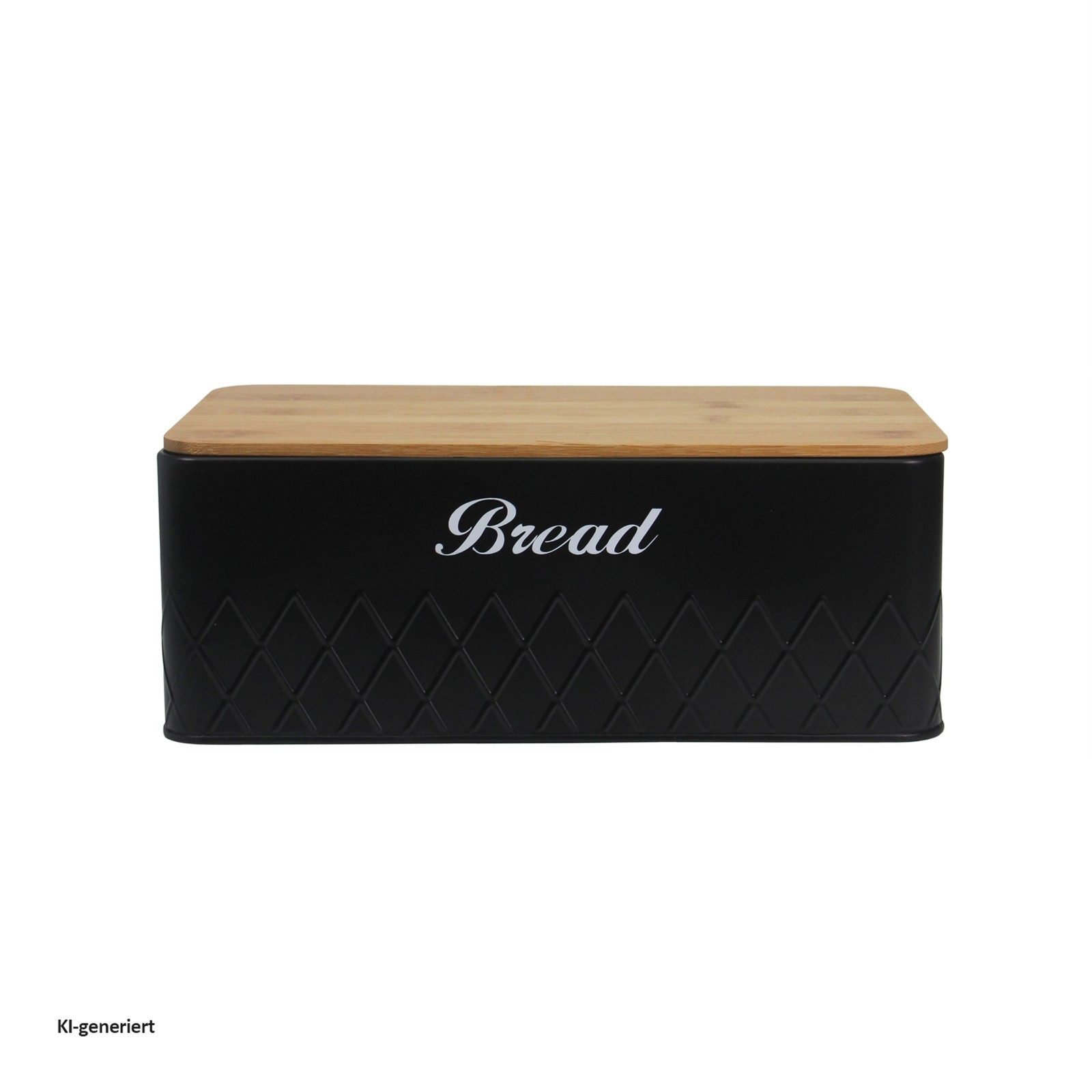 Neuetischkultur Brotkasten Brotkasten Vorratsdosen 4er-Set Schwarz, Eisen, (Set, 4-tlg., 1 Brotkasten, 3 Vorratsdosen), Metall Kaffeedose Teedose Zuckerdose – Bild 3 von 4
