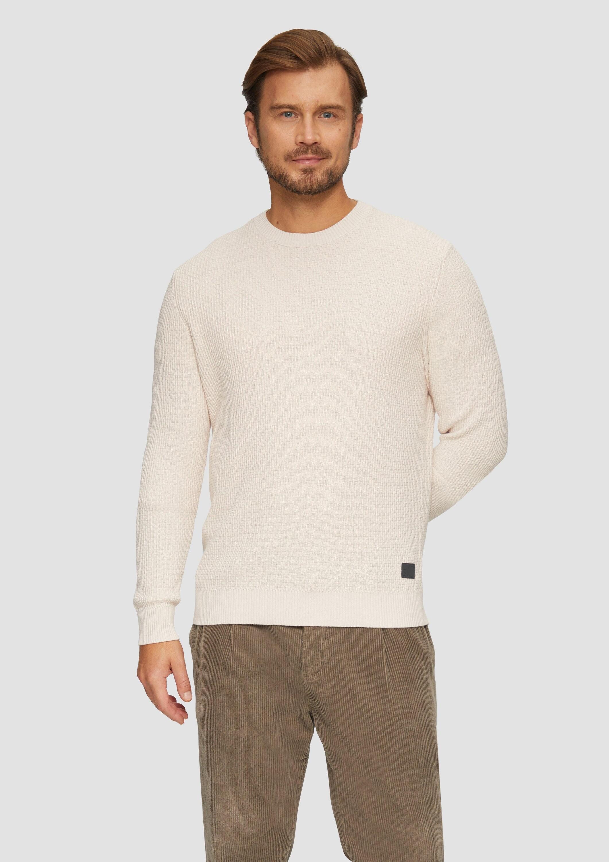 s.Oliver Longpullover Strickpullover Strickpullover mit Musterstruktur günstig online kaufen