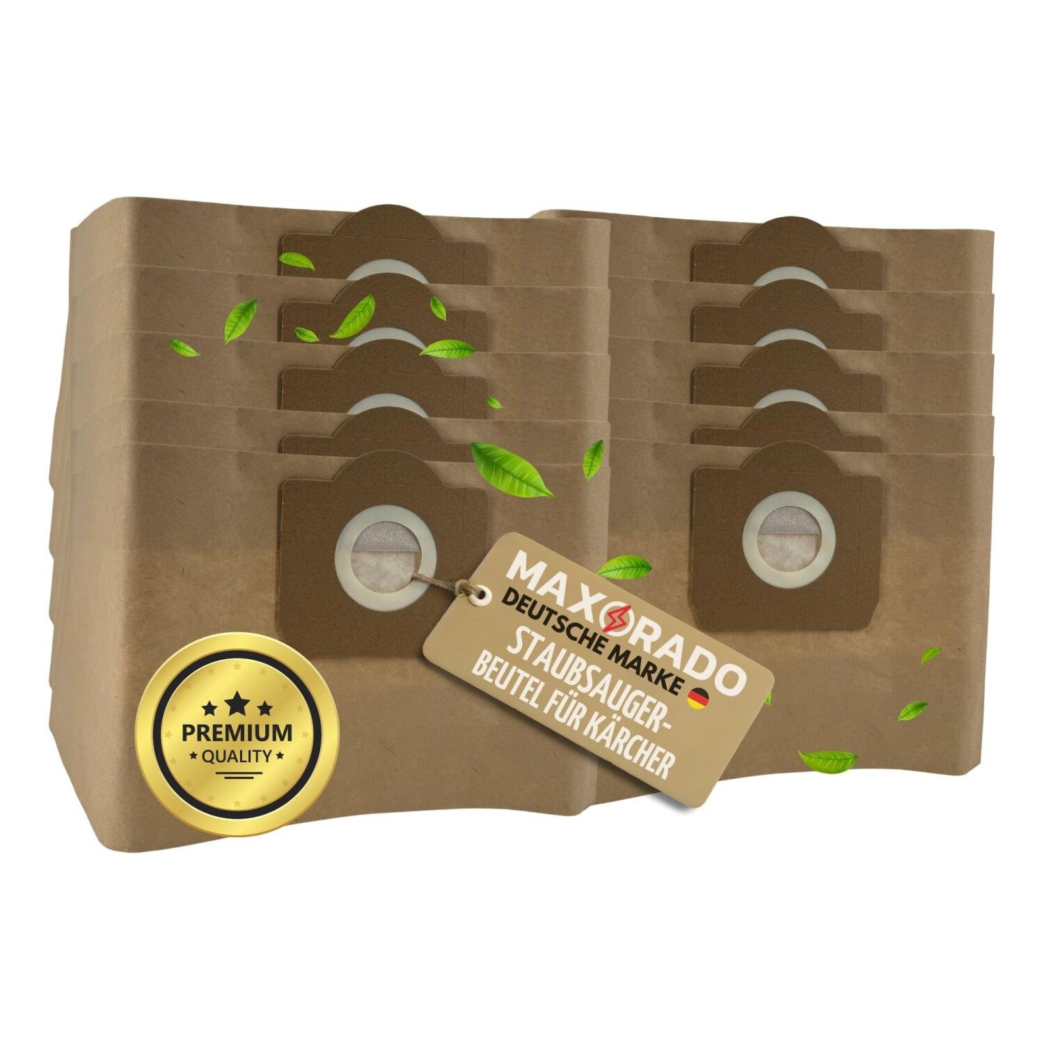 Maxorado Staubsaugerbeutel 20 Staubsaugerbeutel für Kärcher WD 3 3300 3500 MV 3 3P 6.959-130, passend für Kärcher, 20 St., Filtertüten Zubehör Ersatzteile Beutel Tüten Papierbeutel WD3P