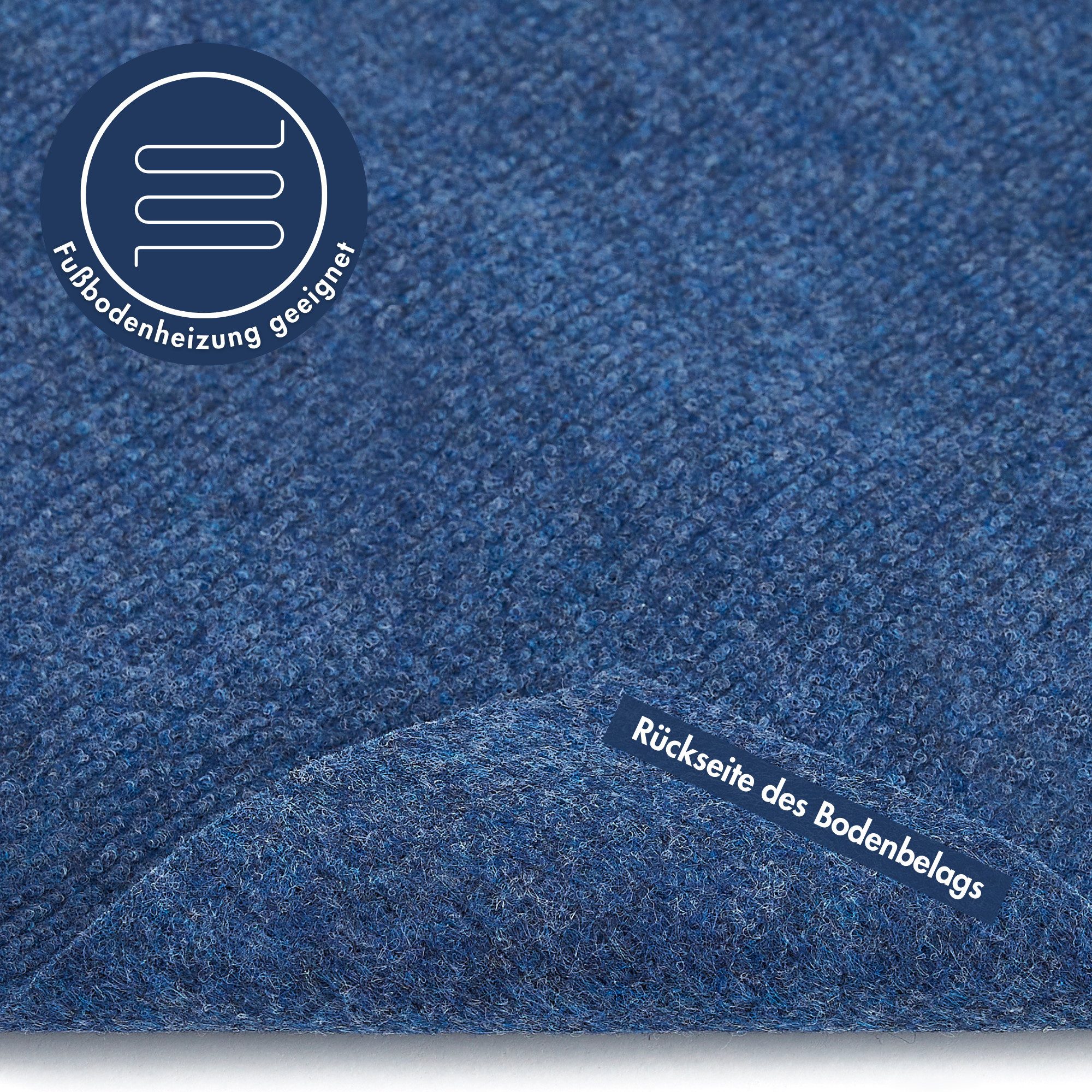 Andiamo Teppichboden Milo, Nadelfilz, Gesamthöhe 2,5 mm, Made in Belgium, rechteckig, Uni Farben, Breite 100 cm oder 200 cm, Wohnzimmer, strapazierfähig