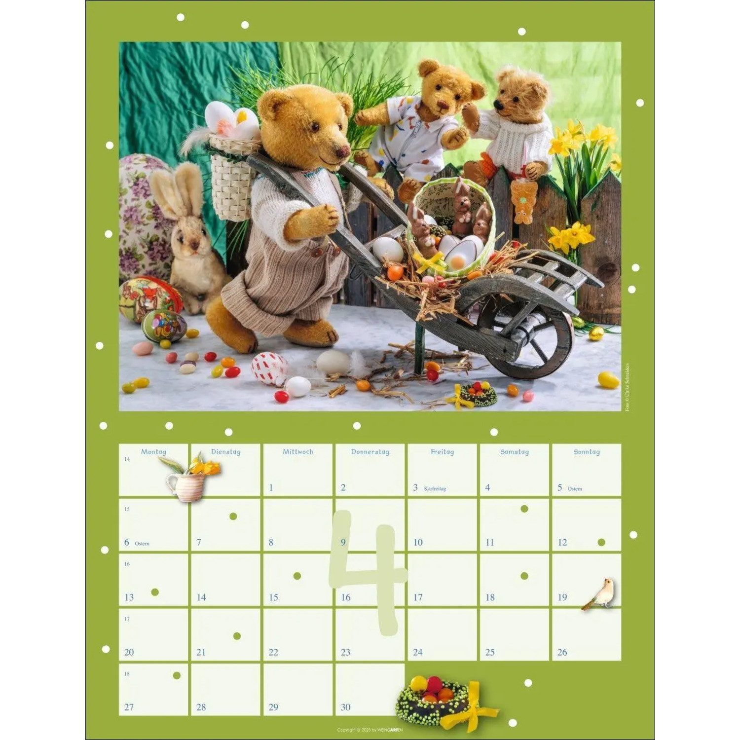 Wandkalender Teddybären Kalender 2026