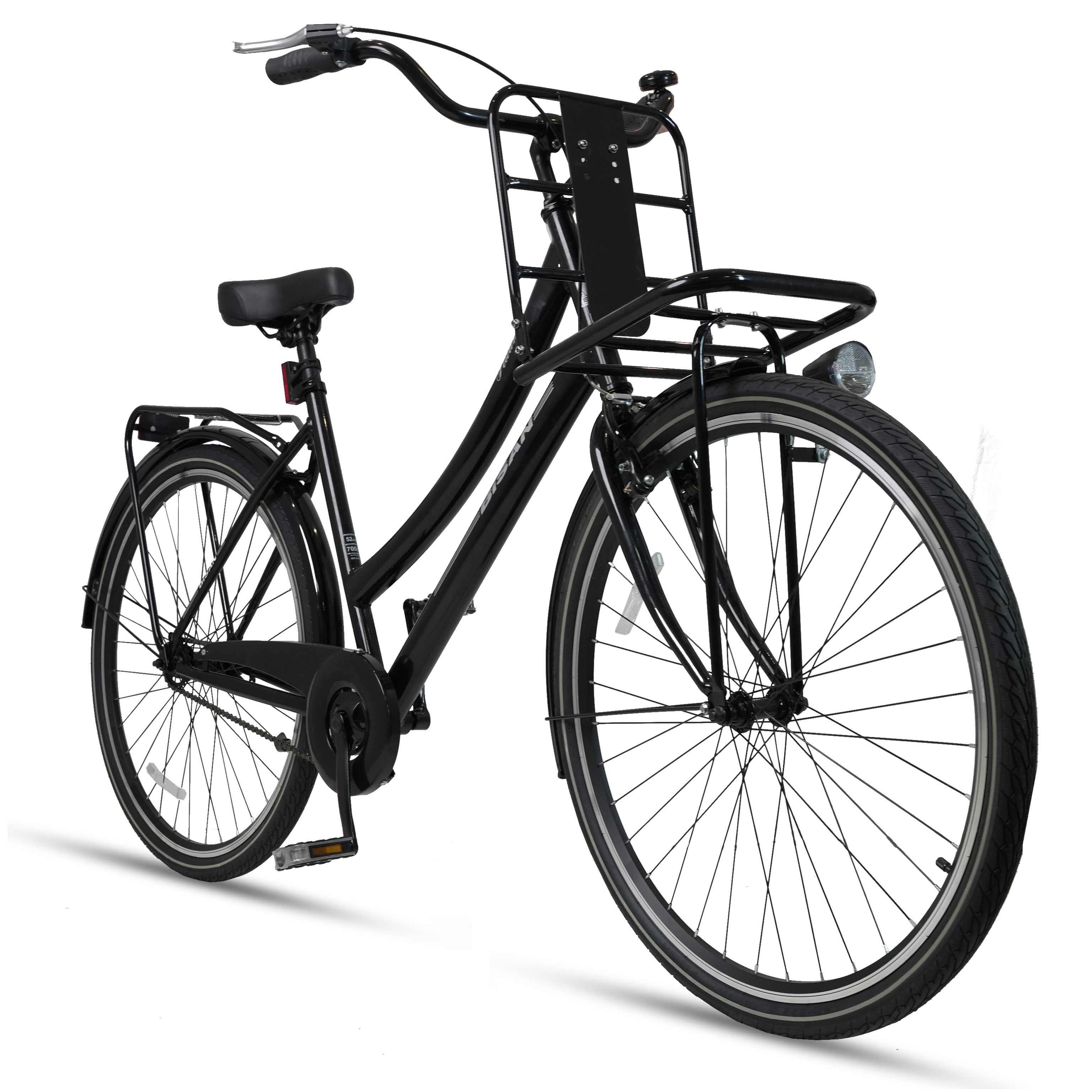 Cityrad FLUANTE C Lastenrad mit Porteur-Träger in klassischem Design
