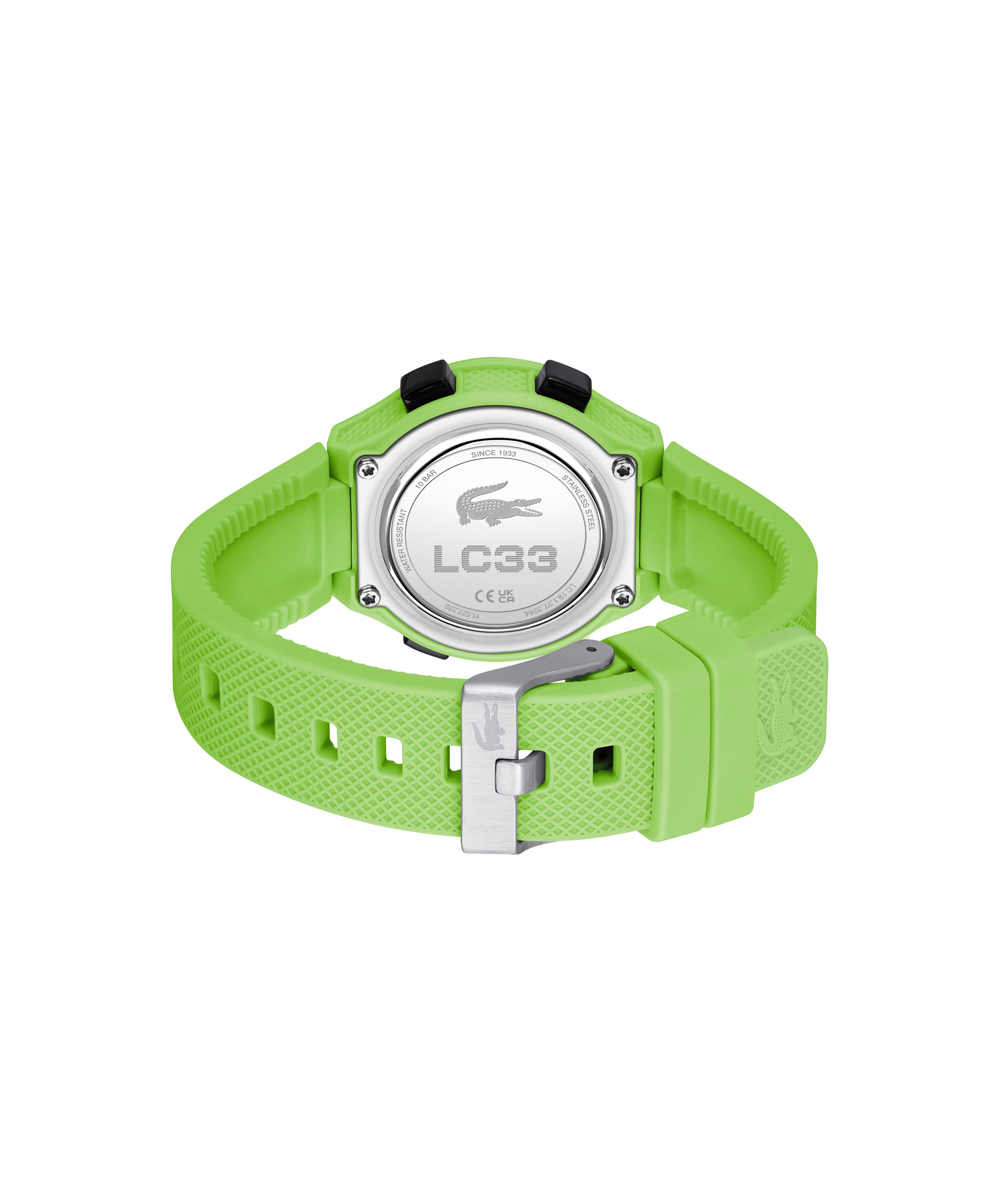 Lacoste Chronograph LC33 Kids 2030067, Quarzuhr, Armbanduhr, Silikonarmband, digital, Stoppfunktion