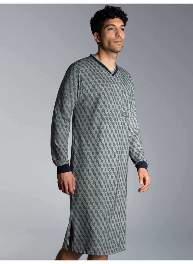 Trigema Pyjama TRIGEMA Nachthemd mit Allover-Print (1 tlg)