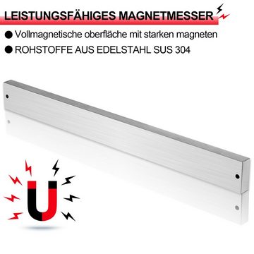 Randaco Wand-Magnet Messer-Leiste Messerhalter Wand-Magnet Messerblock Edelstahl mit 3M Klebeband 40cm