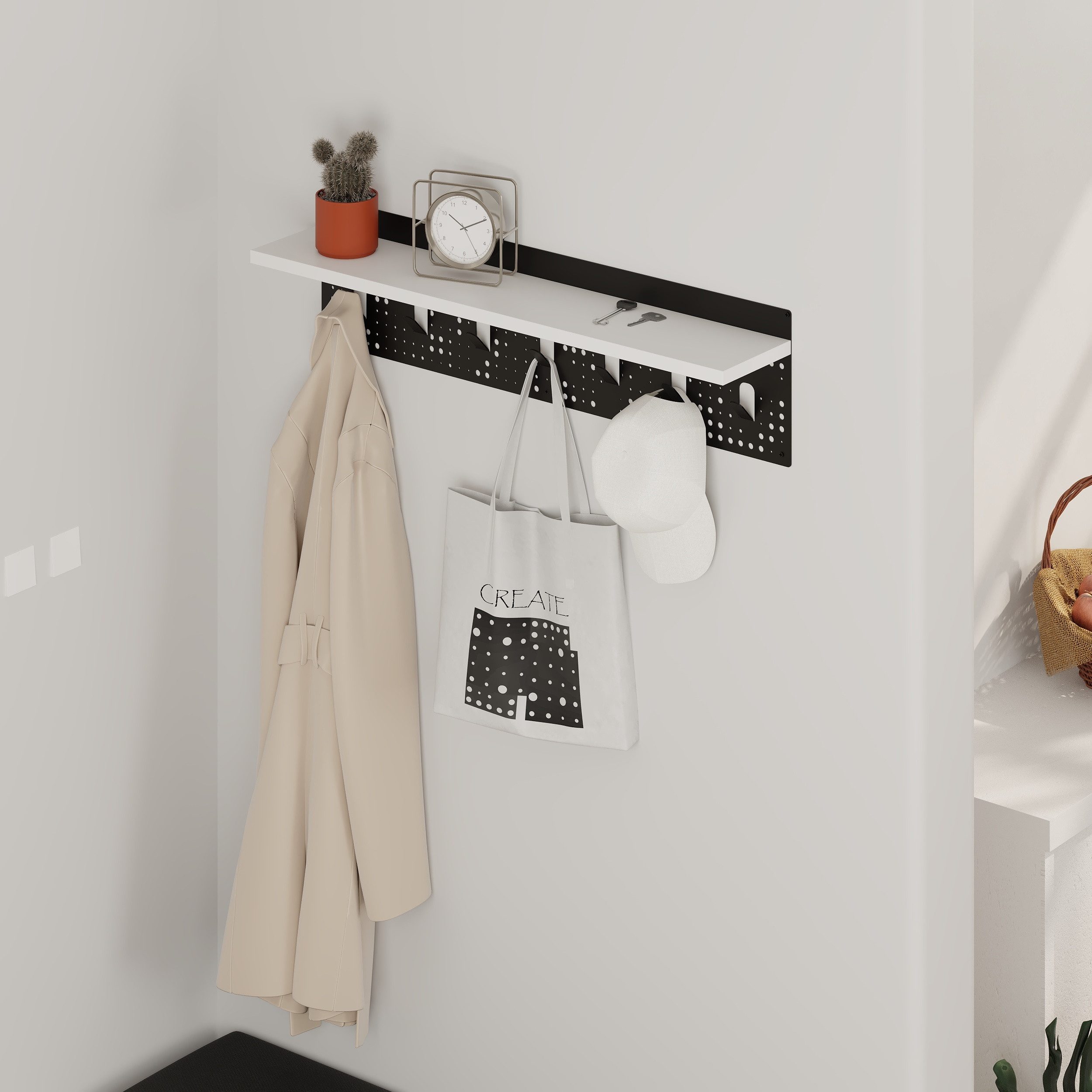 Decortie Kleiderhaken POPY, Wand