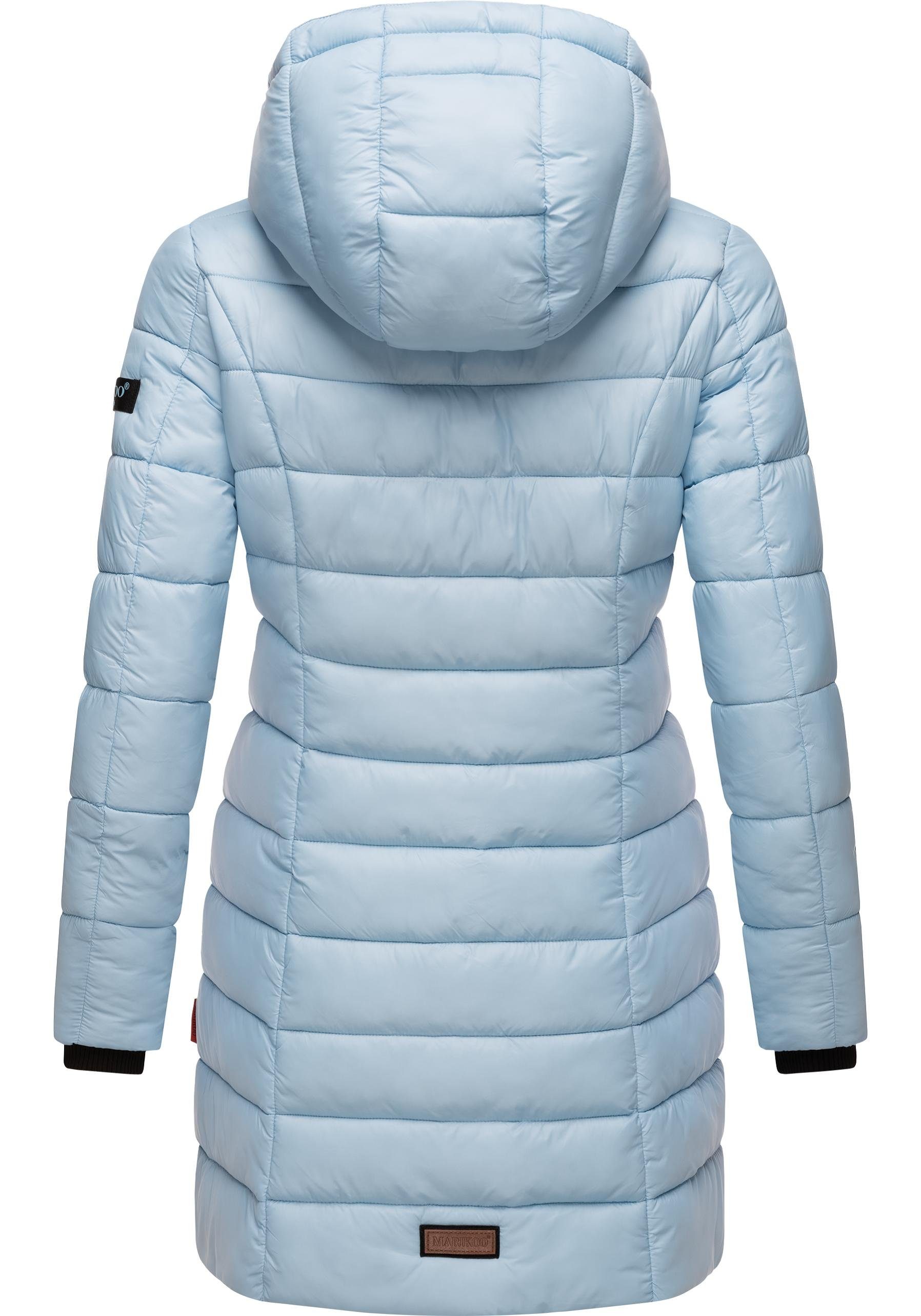 Steppung Wintermantel zeitloser babyblau schmaler Abendsternchen mit Steppmantel Marikoo