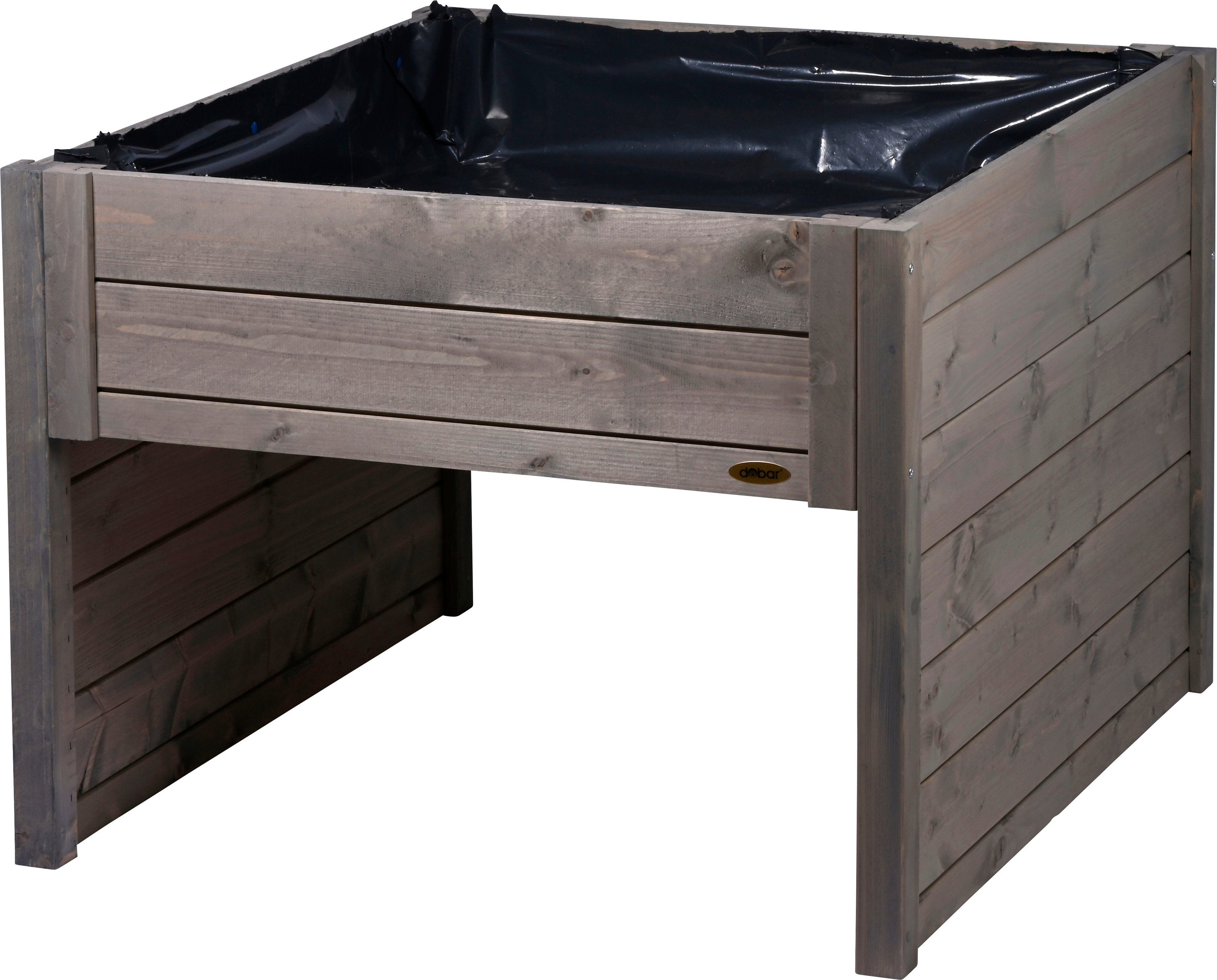 dobar Mähroboter-Garage, BxTxH: 79x73x56 cm, für Mähroboter, mit integriertem Pflanzkasten, grau grau