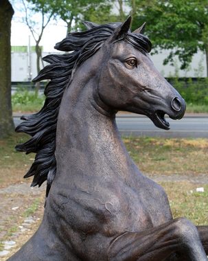 Bronzeskulpturen Skulptur Bronzefigur steigendes Pferd aus Bronze