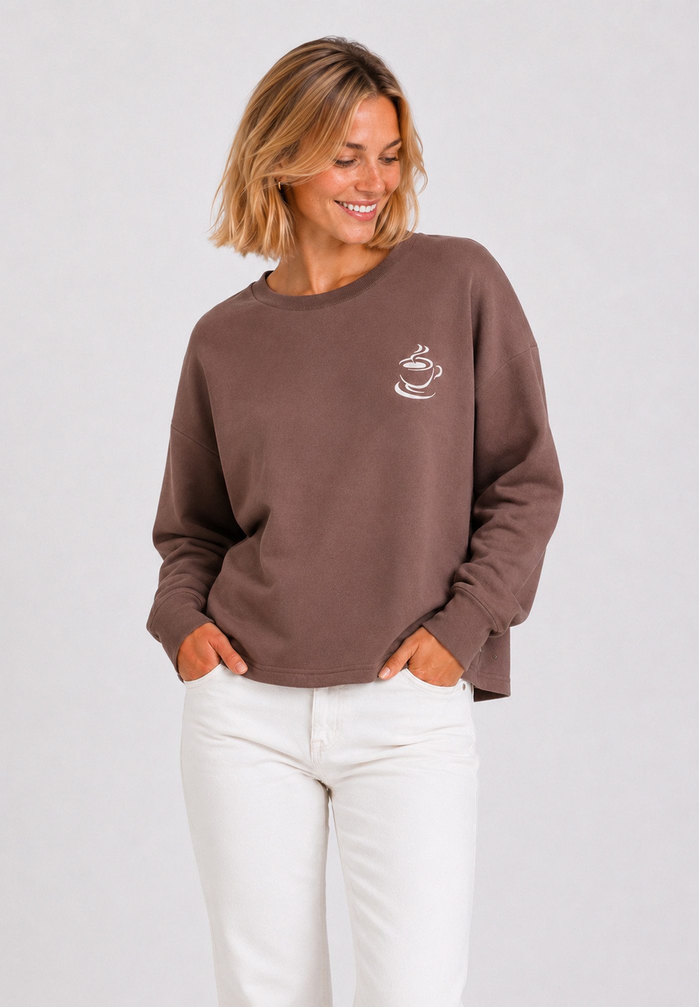 Key Largo Sweater WSW ESPRESSO round (1er)