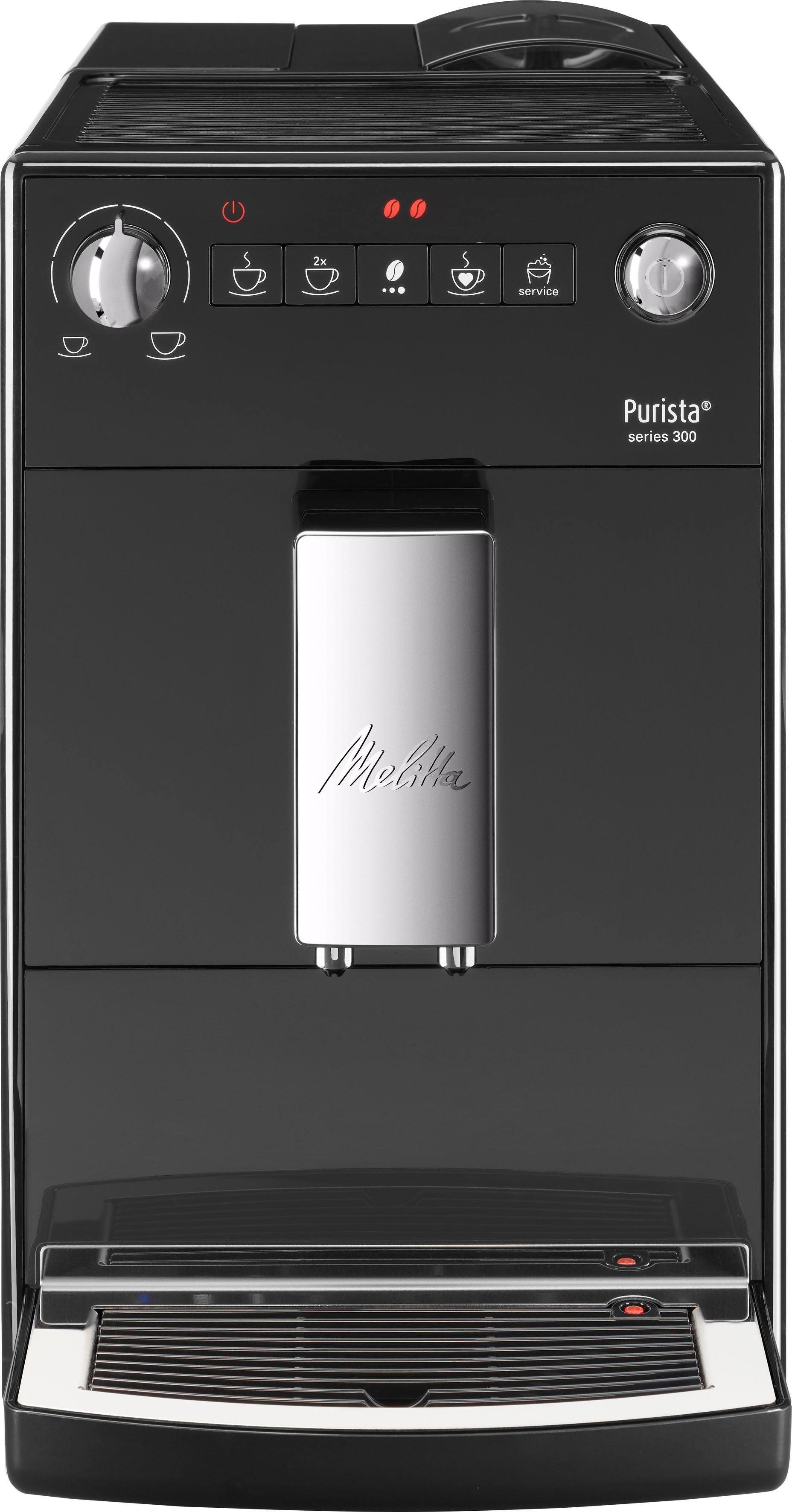 Purista® Lieblingskaffee-Funktion, & kompakt Melitta schwarz, extra F230-102, Kaffeevollautomat leise