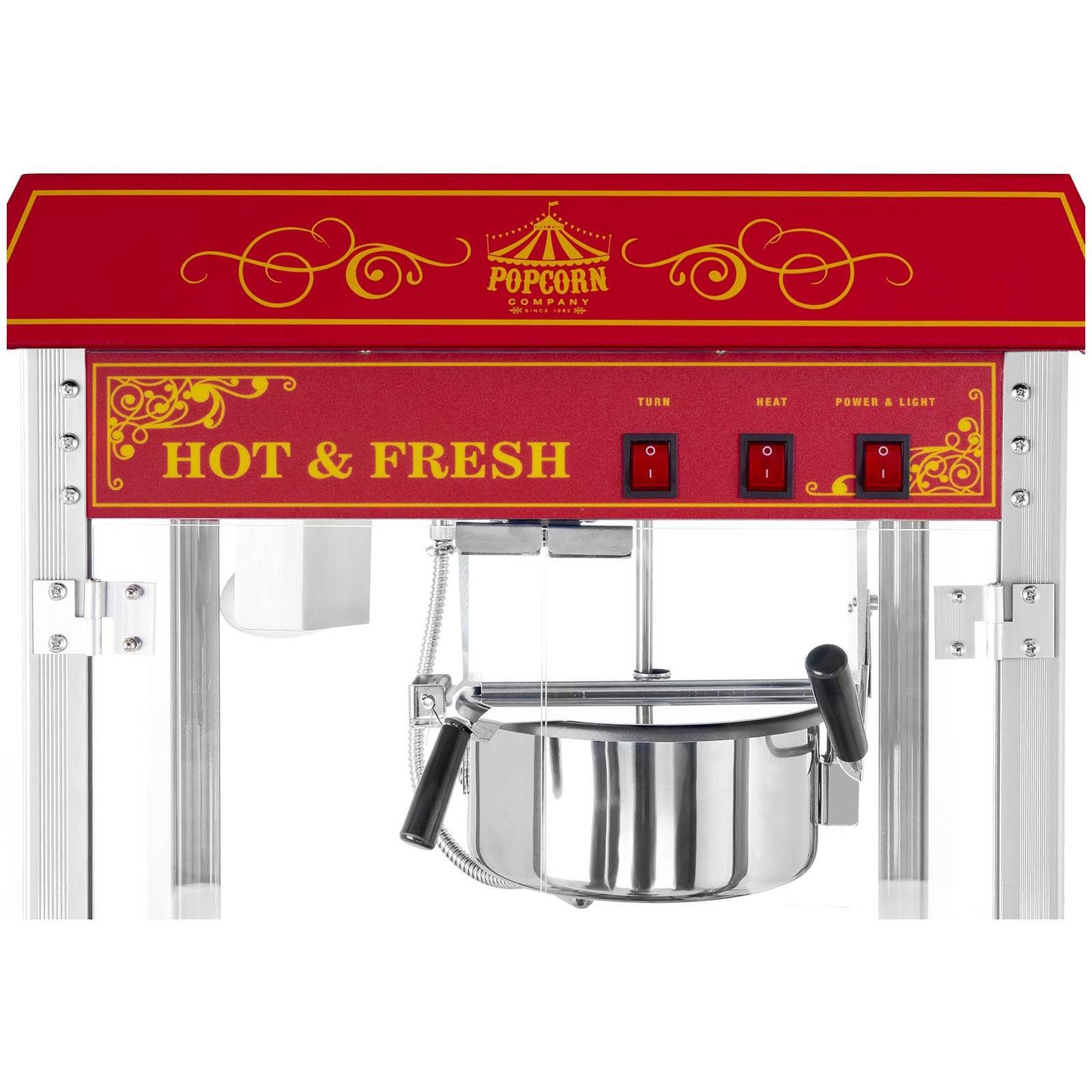 Royal Catering Popcornmaschine 5 kg/h Popcornautomat Popcorn Maschine Popcornmaker Rot 230 V Profi – Bild 5 von 5