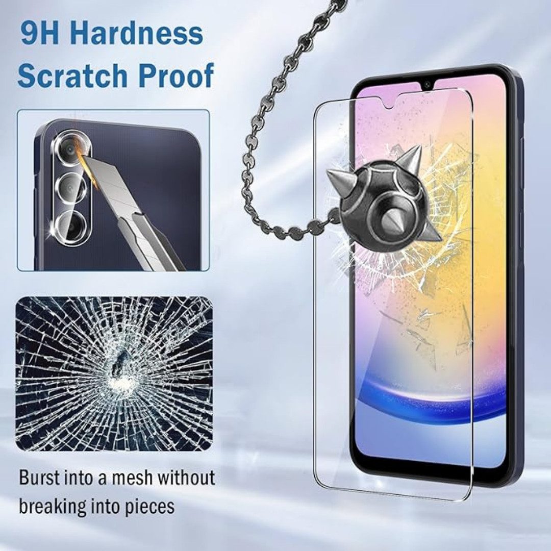 SmartUP Displayschutzglas 2X Schutzglas für Samsung Galaxy A25 5G Panzerfolie Display Full 9H für Für Samsung Galaxy A25 5G, kompletter Displayschutz – Bild 4 von 5