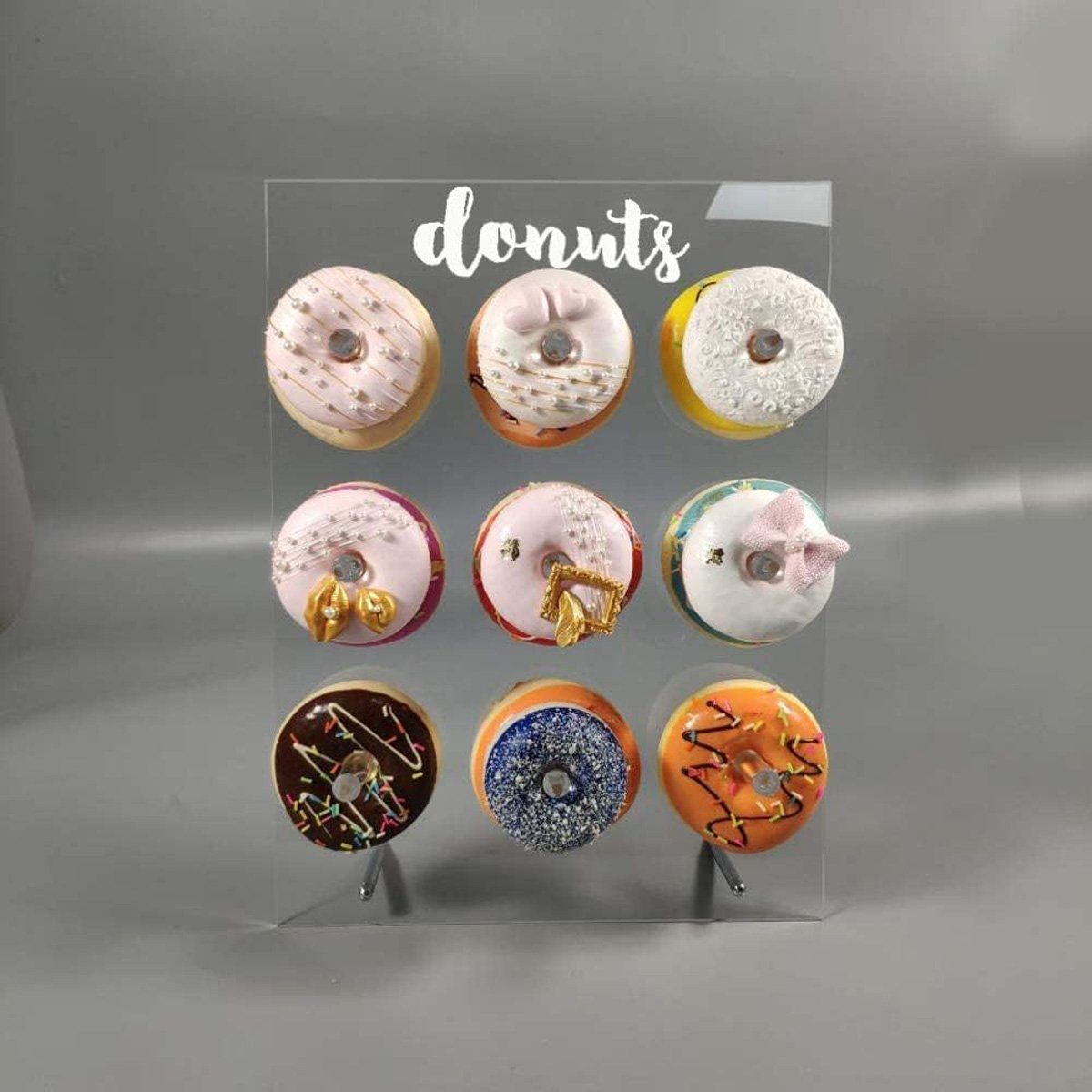 Küchenregal Donut-Präsentationsständer götäzer Leicht abnehmbarer Acryl, Donut-Wandständer Handgefertigter, aus wiederverwendbarer reinigender, zu