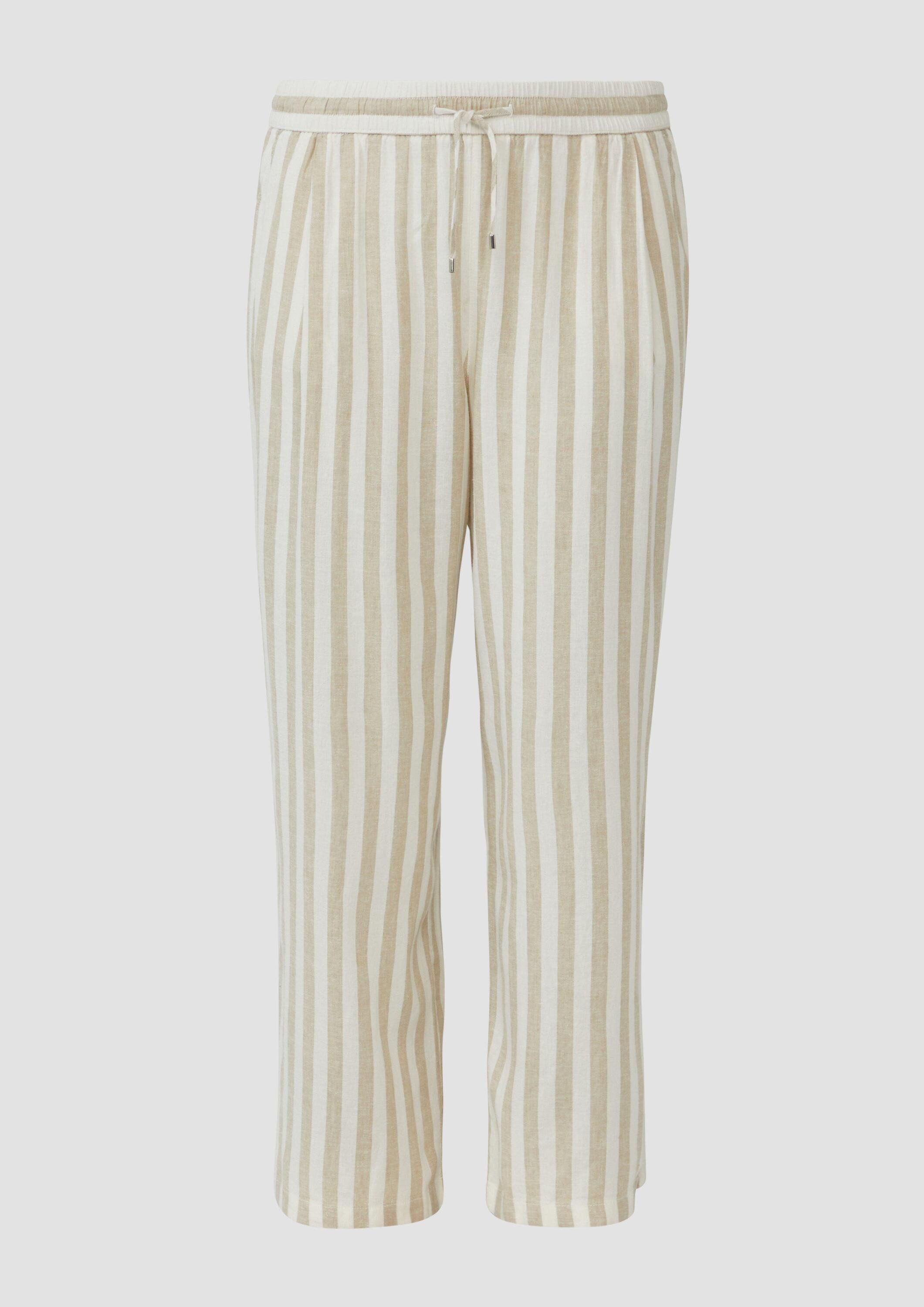 s.Oliver Chinos Hose Leichte Leinenmix-Hose mit Elastikbund