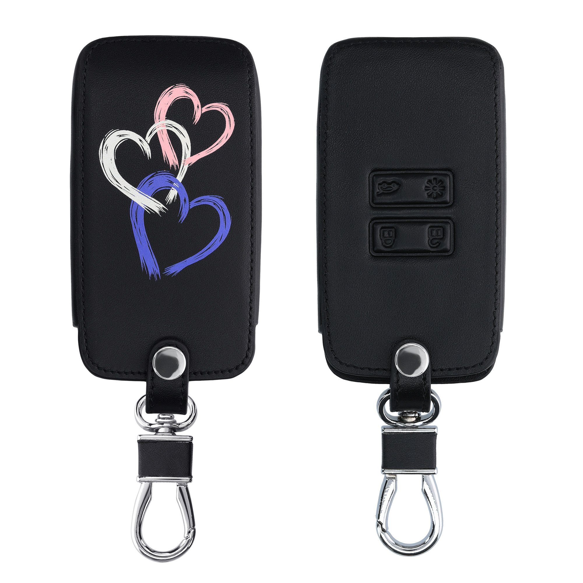 kwmobile Schlüsseltasche Autoschlüssel Hülle für Renault, Kunstleder Schutzhülle Schlüsselhülle Cover