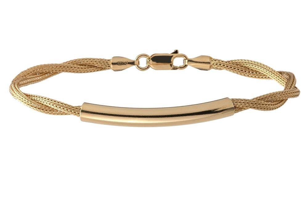 Silberkettenstore Armband Fashion Armband - 925 Silber, vergoldet GOL 187,  Länge wählbar