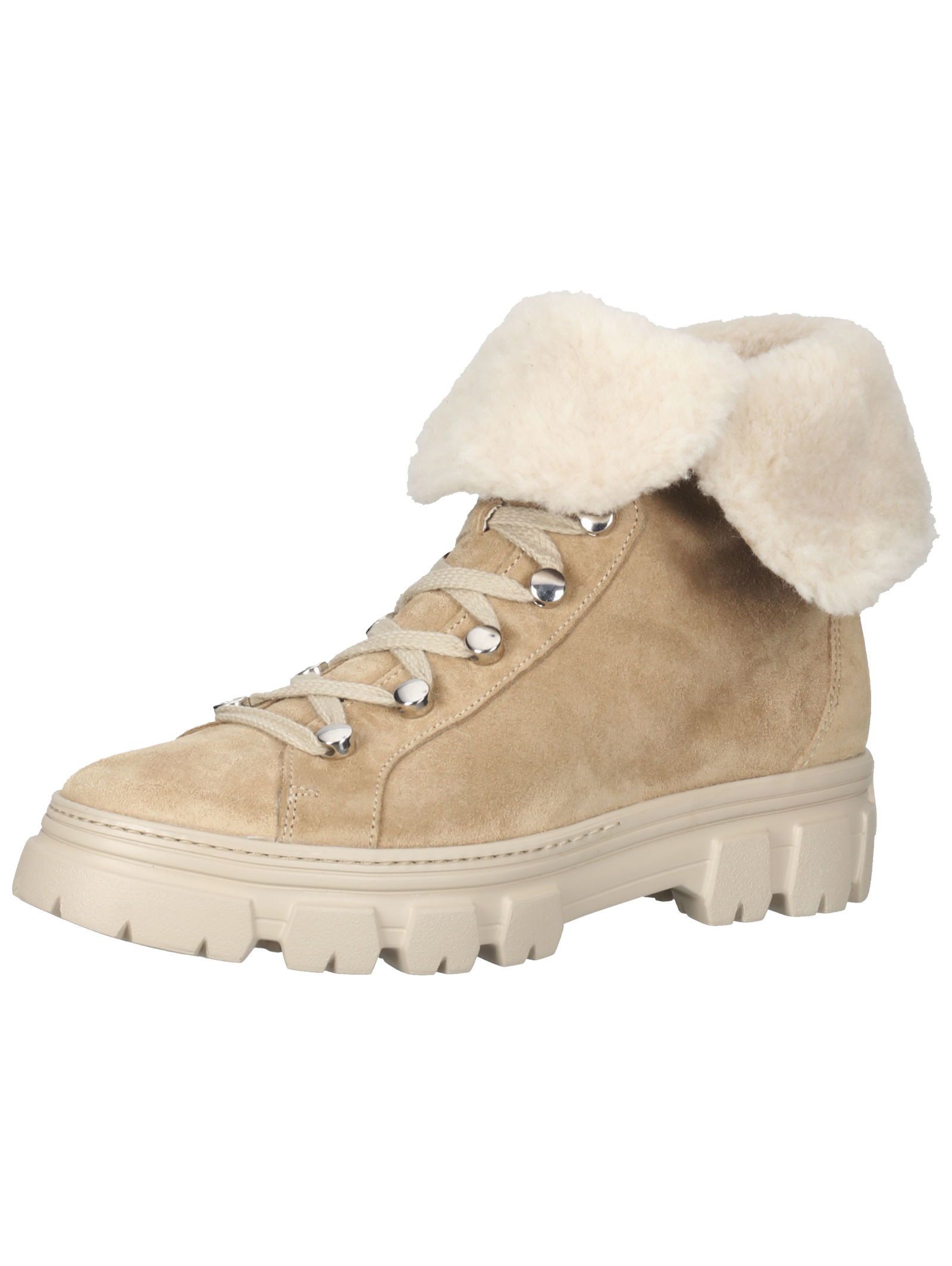Stiefelette Veloursleder Schnürstiefelette
