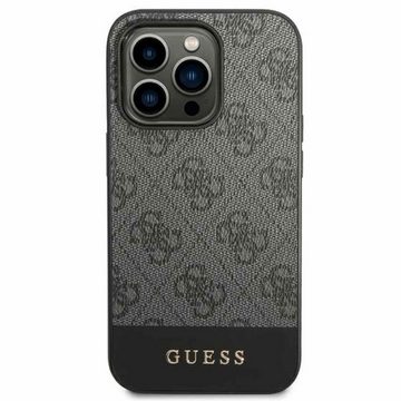 Guess Handyhülle GUESS Schutzhülle für Apple iPhone 14 Pro Max Grau Hülle Case Cover Etui Schutz