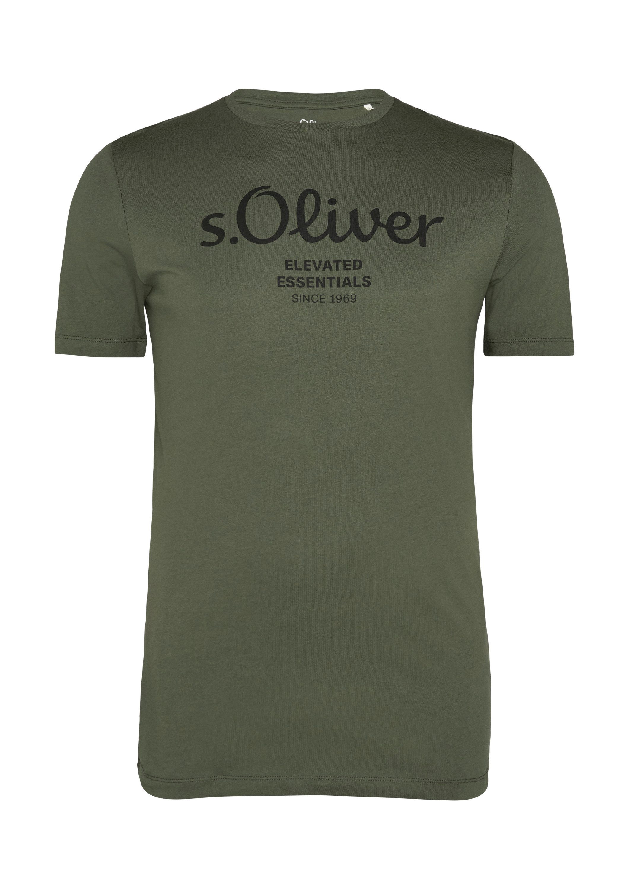 s.Oliver Kurzarmshirt T-Shirt T-Shirt mit Logo-Print
